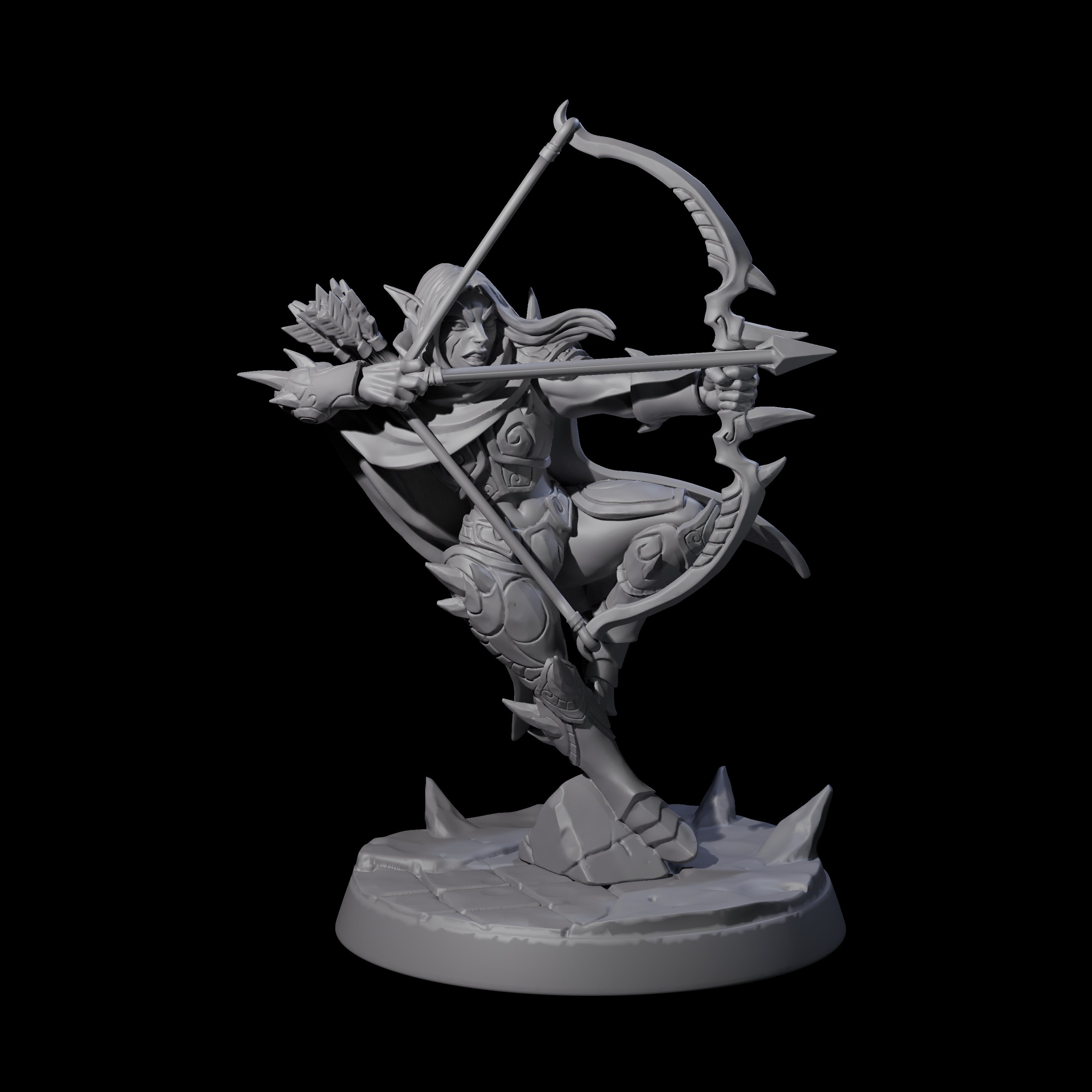 Nefarious Drow Assassin E Miniature for Dungeons and Dragons, Pathfinder or other TTRPGs