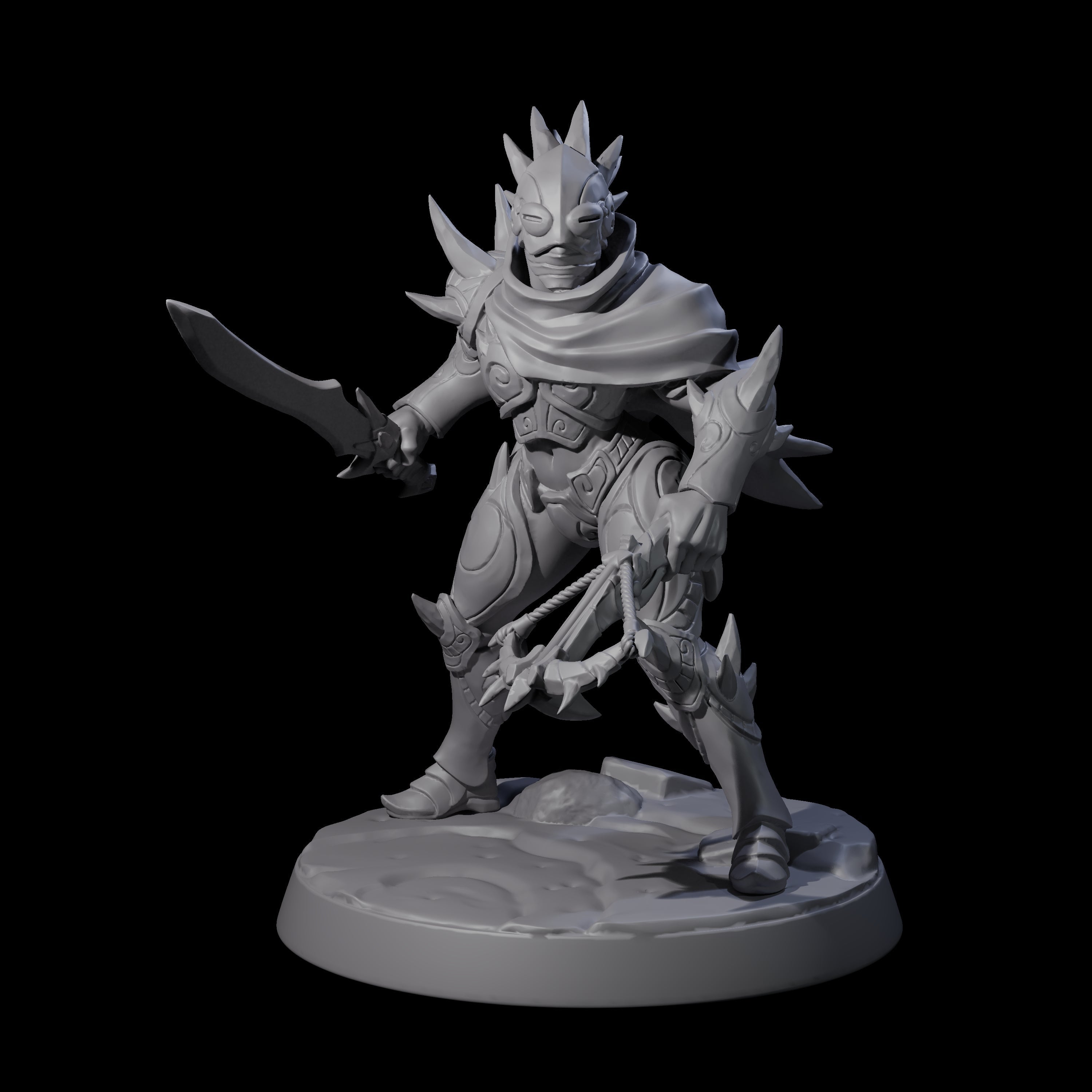 Nefarious Drow Assassin F Miniature for Dungeons and Dragons, Pathfinder or other TTRPGs