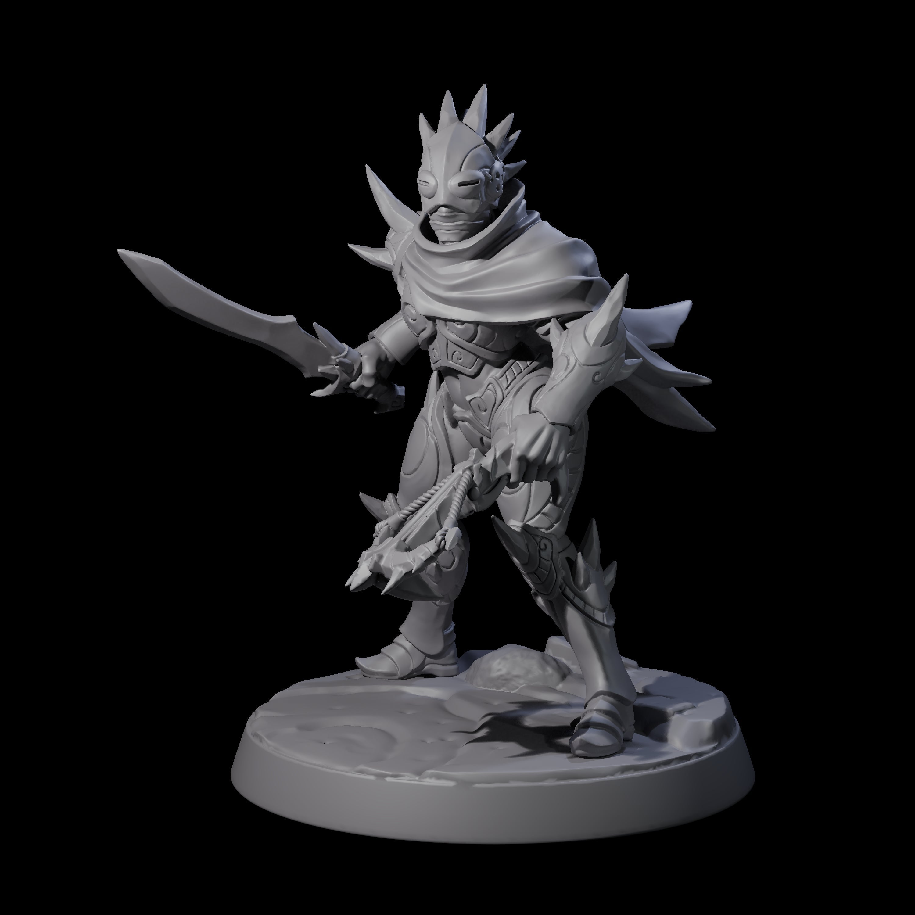 Nefarious Drow Assassin F Miniature for Dungeons and Dragons, Pathfinder or other TTRPGs