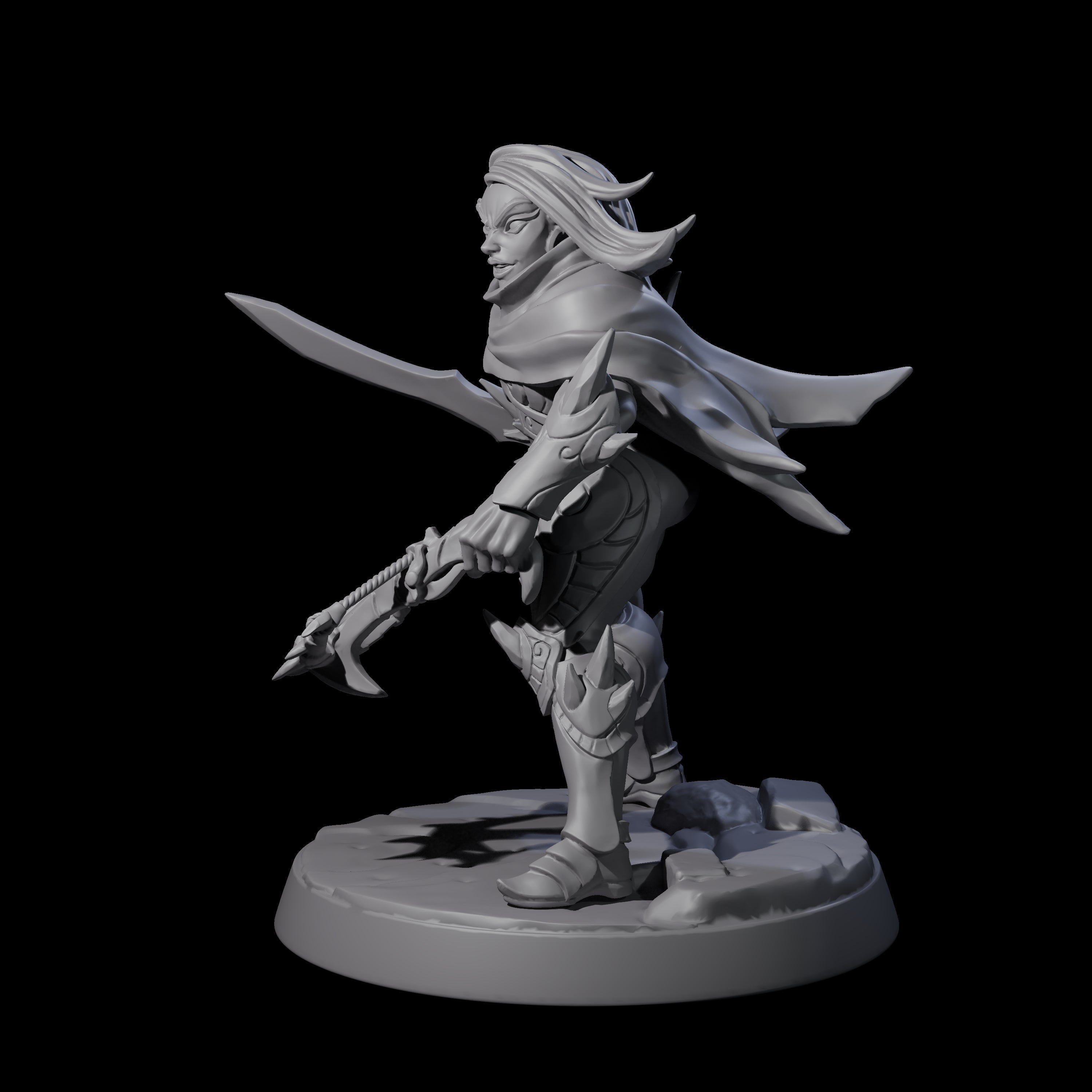 Nefarious Drow Assassin F Miniature for Dungeons and Dragons, Pathfinder or other TTRPGs