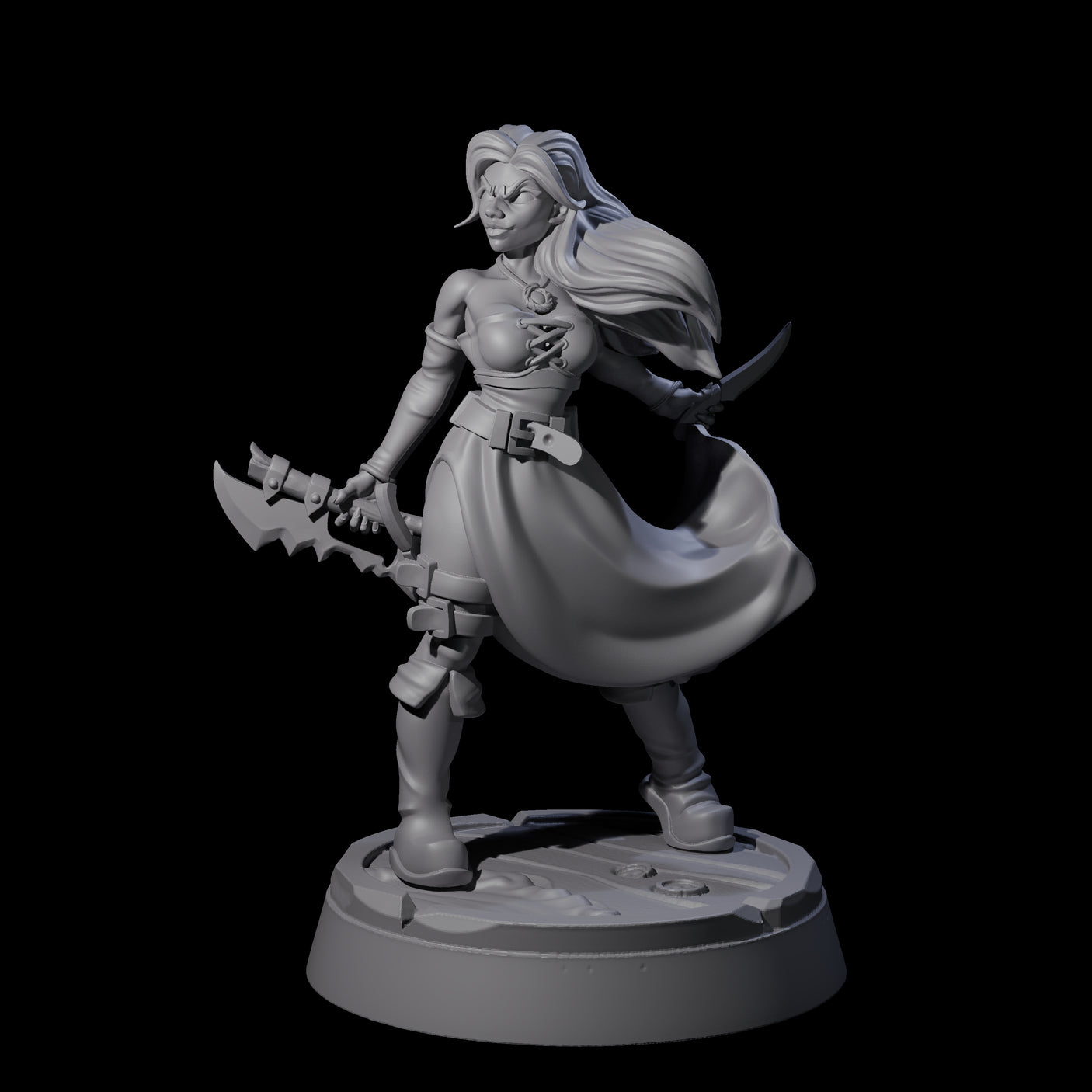 Nefarious Human Crime Boss No Tongue Savana Miniature for Dungeons and Dragons, Pathfinder or other TTRPGs
