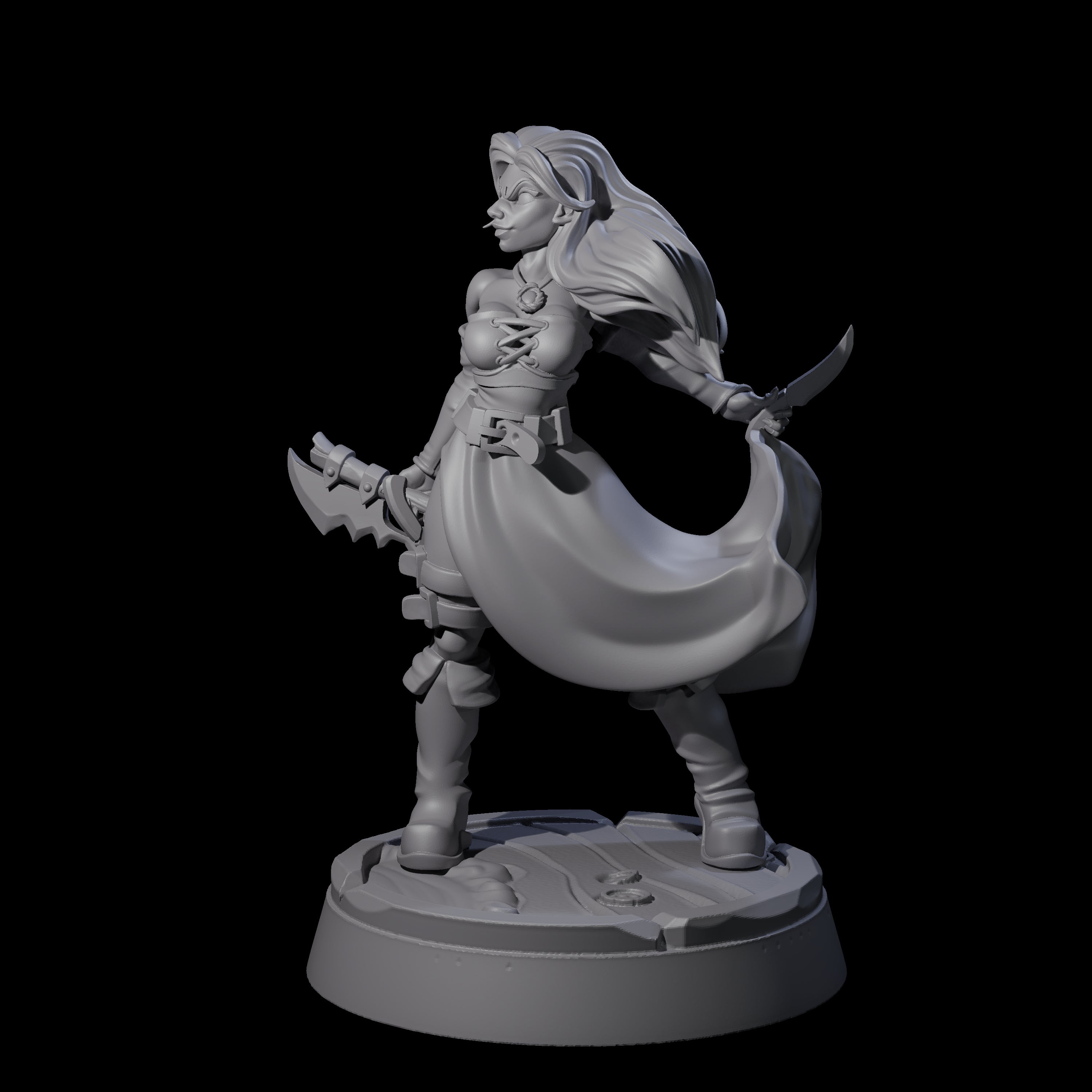 Nefarious Human Crime Boss No Tongue Savana Miniature for Dungeons and Dragons, Pathfinder or other TTRPGs