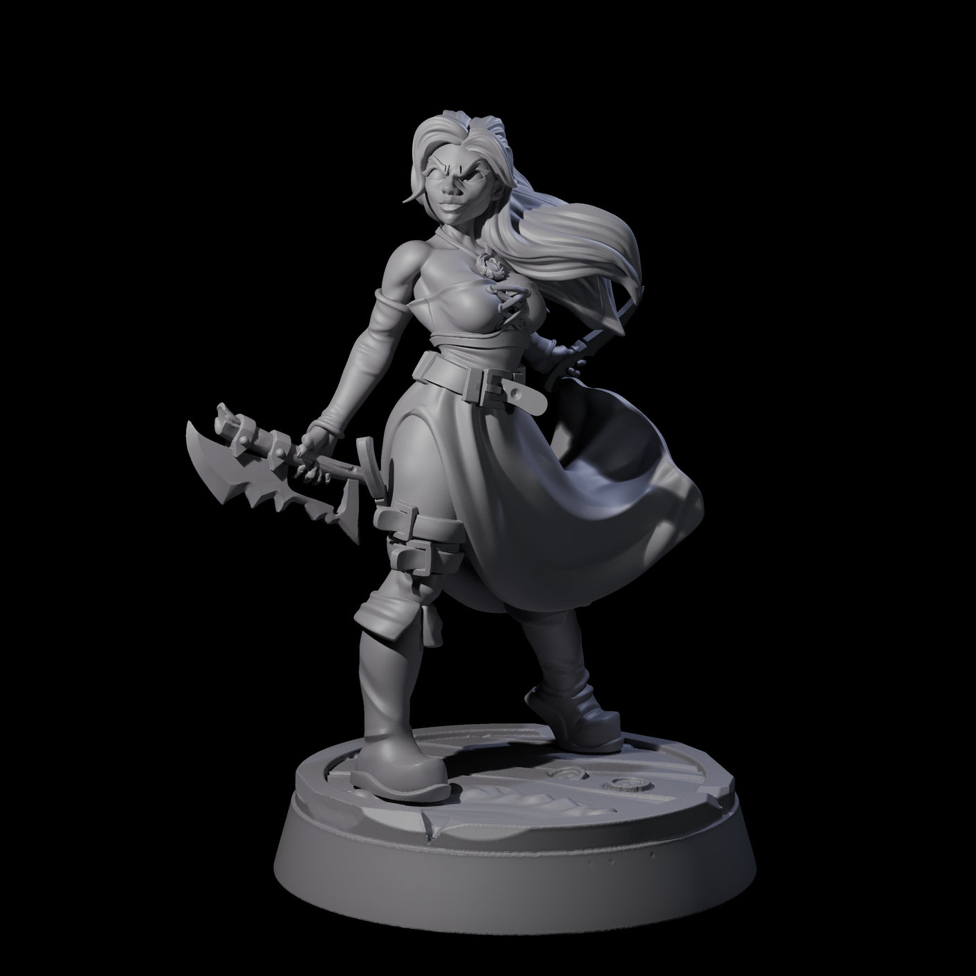 Nefarious Human Crime Boss No Tongue Savana Miniature for Dungeons and Dragons, Pathfinder or other TTRPGs