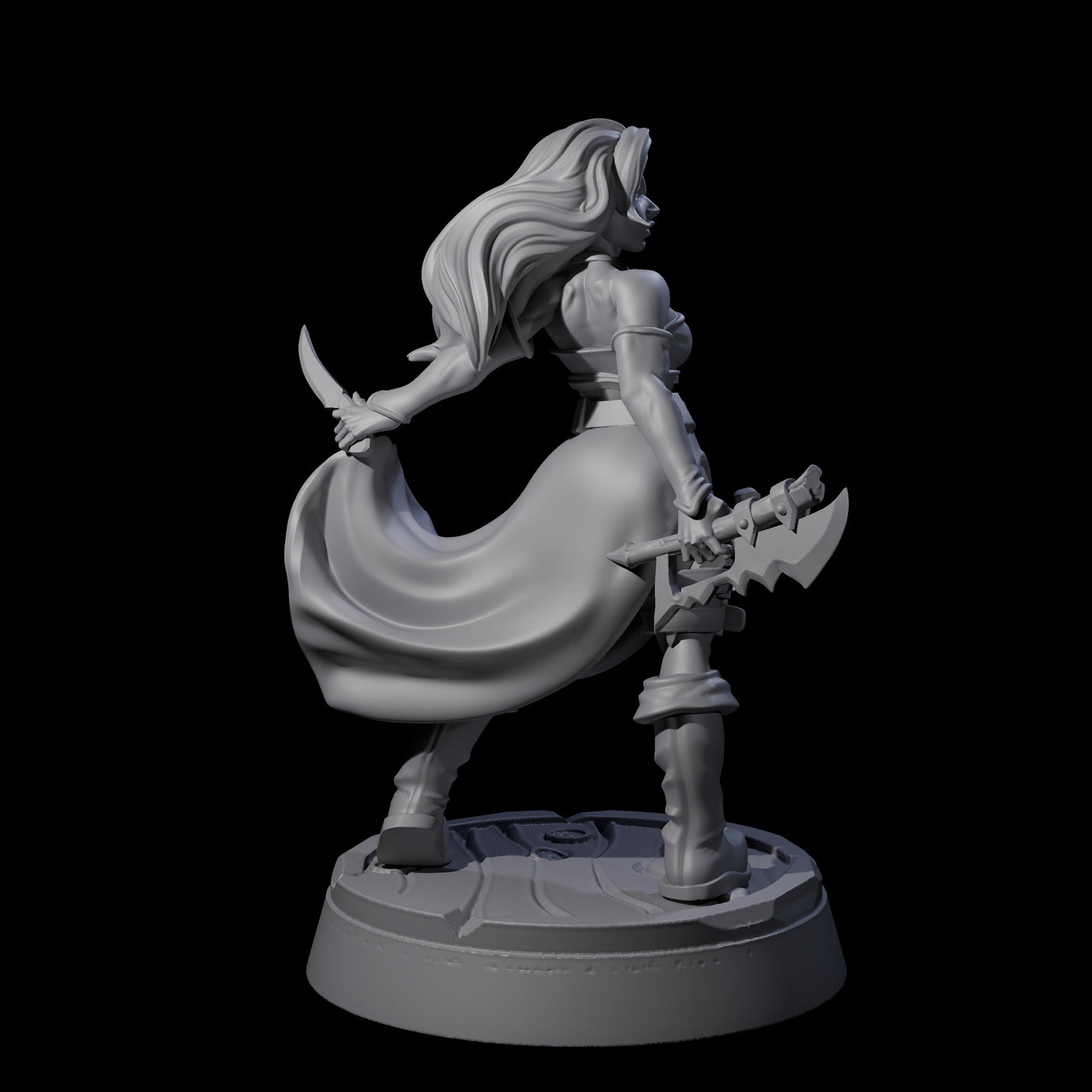 Nefarious Human Crime Boss No Tongue Savana Miniature for Dungeons and Dragons, Pathfinder or other TTRPGs