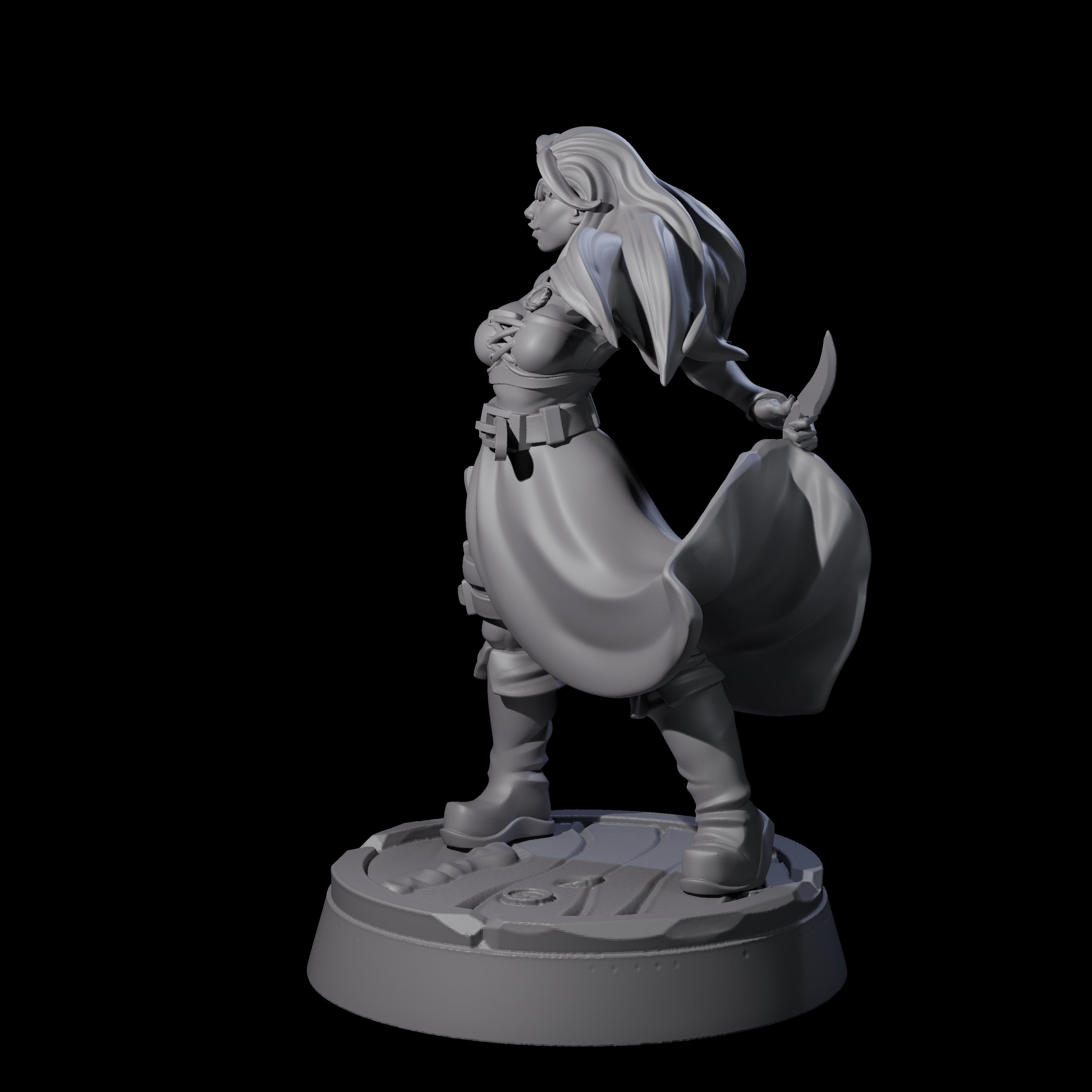 Nefarious Human Crime Boss No Tongue Savana Miniature for Dungeons and Dragons, Pathfinder or other TTRPGs