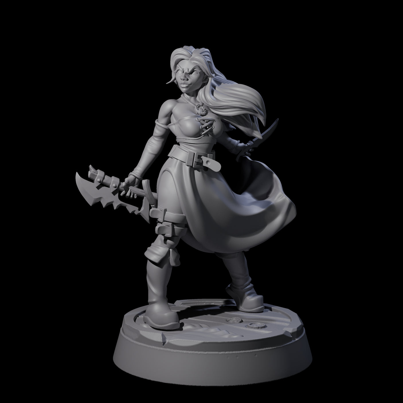 Nefarious Human Crime Boss No Tongue Savana Miniature for Dungeons and Dragons, Pathfinder or other TTRPGs