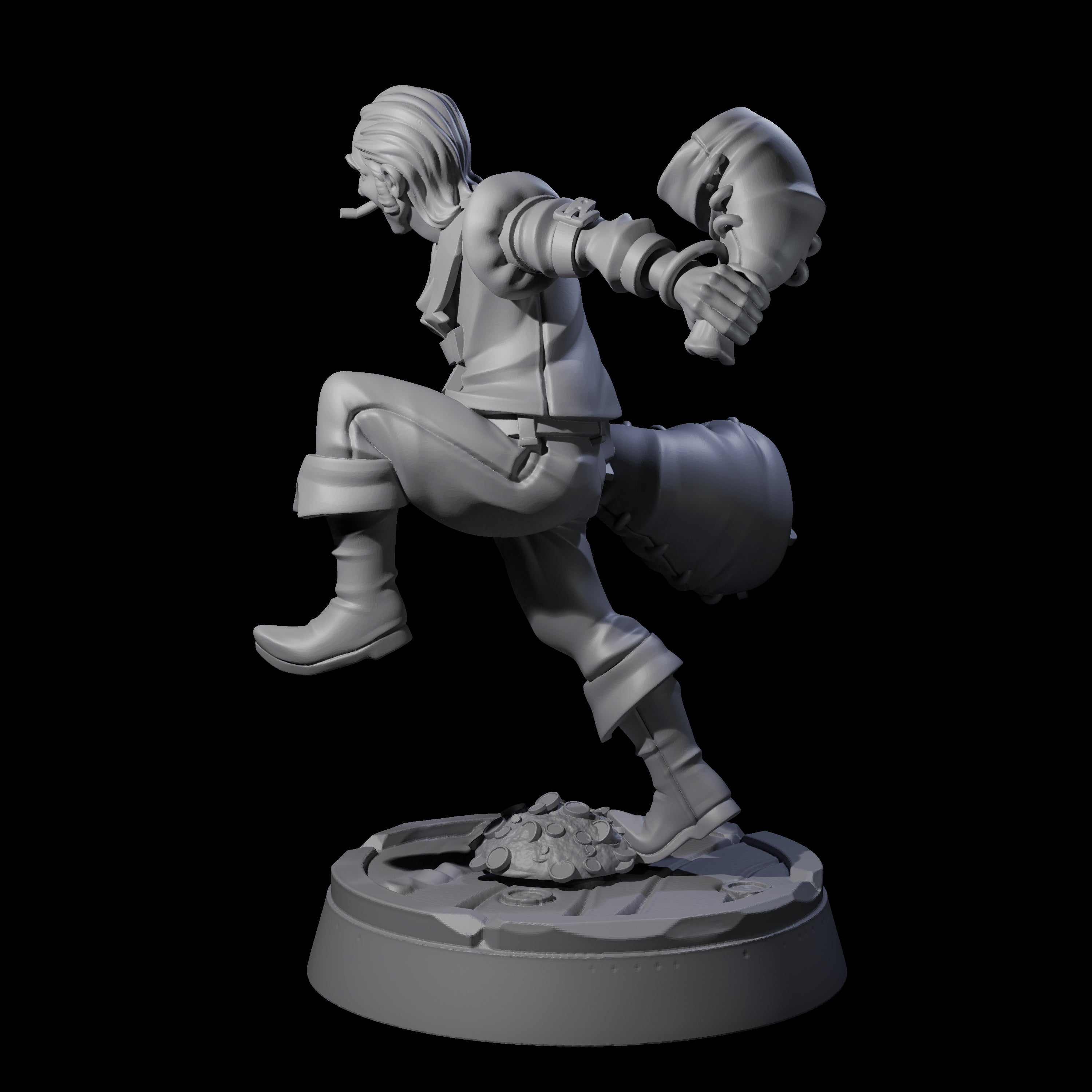 Nefarious Human Crime Boss Typhoon Harry Miniature for Dungeons and Dragons, Pathfinder or other TTRPGs