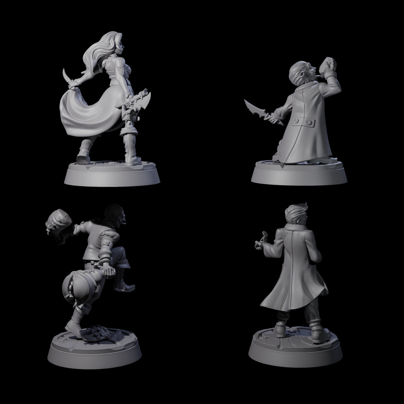 Nefarious Human Crime Bosses Miniature for Dungeons and Dragons, Pathfinder or other TTRPGs