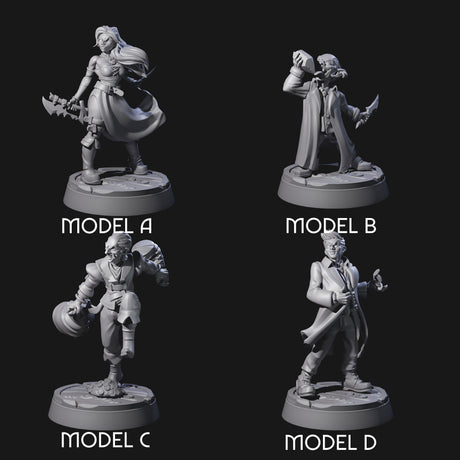 Nefarious Human Crime Bosses Miniature for Dungeons and Dragons, Pathfinder or other TTRPGs