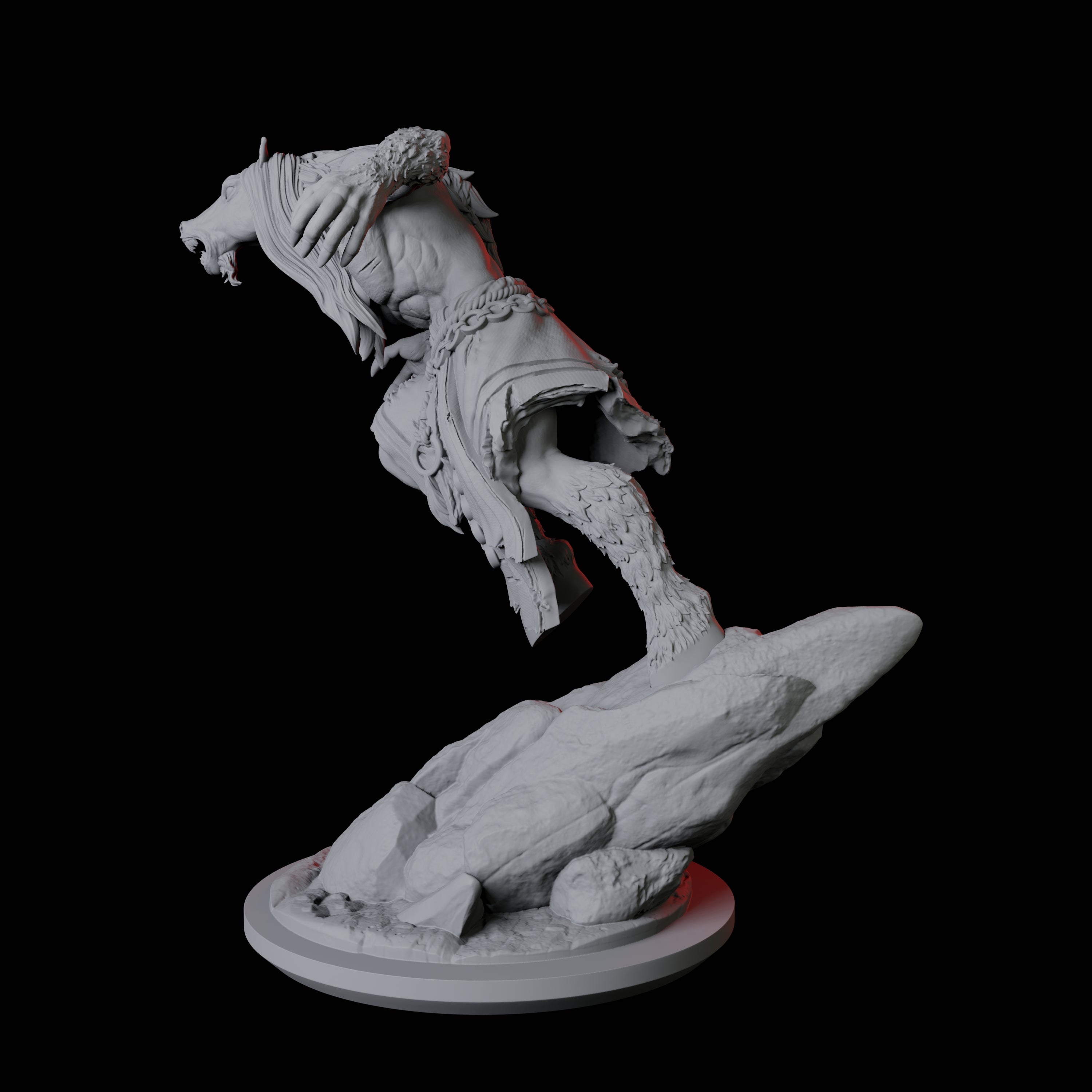 Neighing Reverse Centaur C Miniature for Dungeons and Dragons, Pathfinder or other TTRPGs