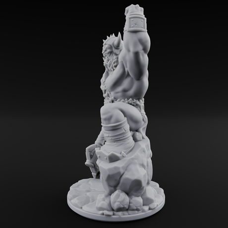 Never Lost Orc Warrior Miniature for Dungeons and Dragons, Pathfinder or other TTRPGs