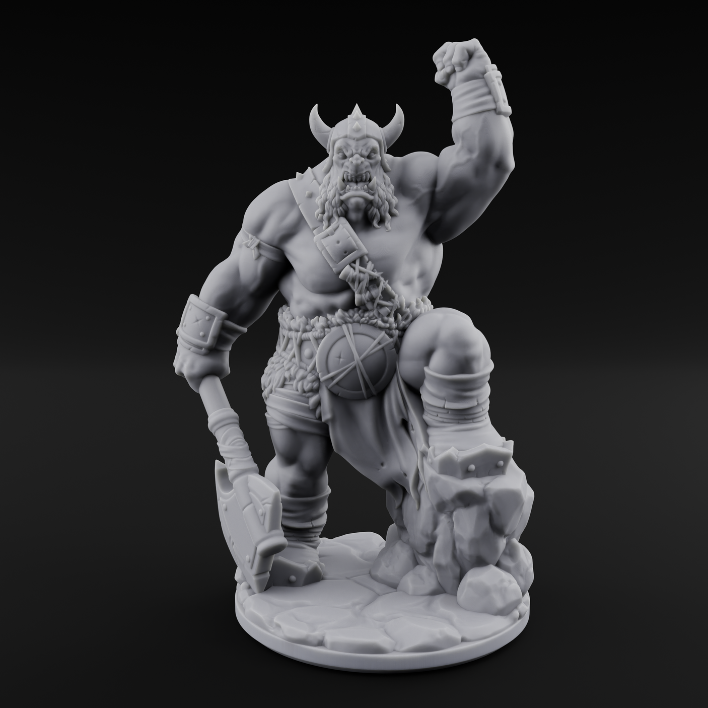 Never Lost Orc Warrior Miniature for Dungeons and Dragons, Pathfinder or other TTRPGs