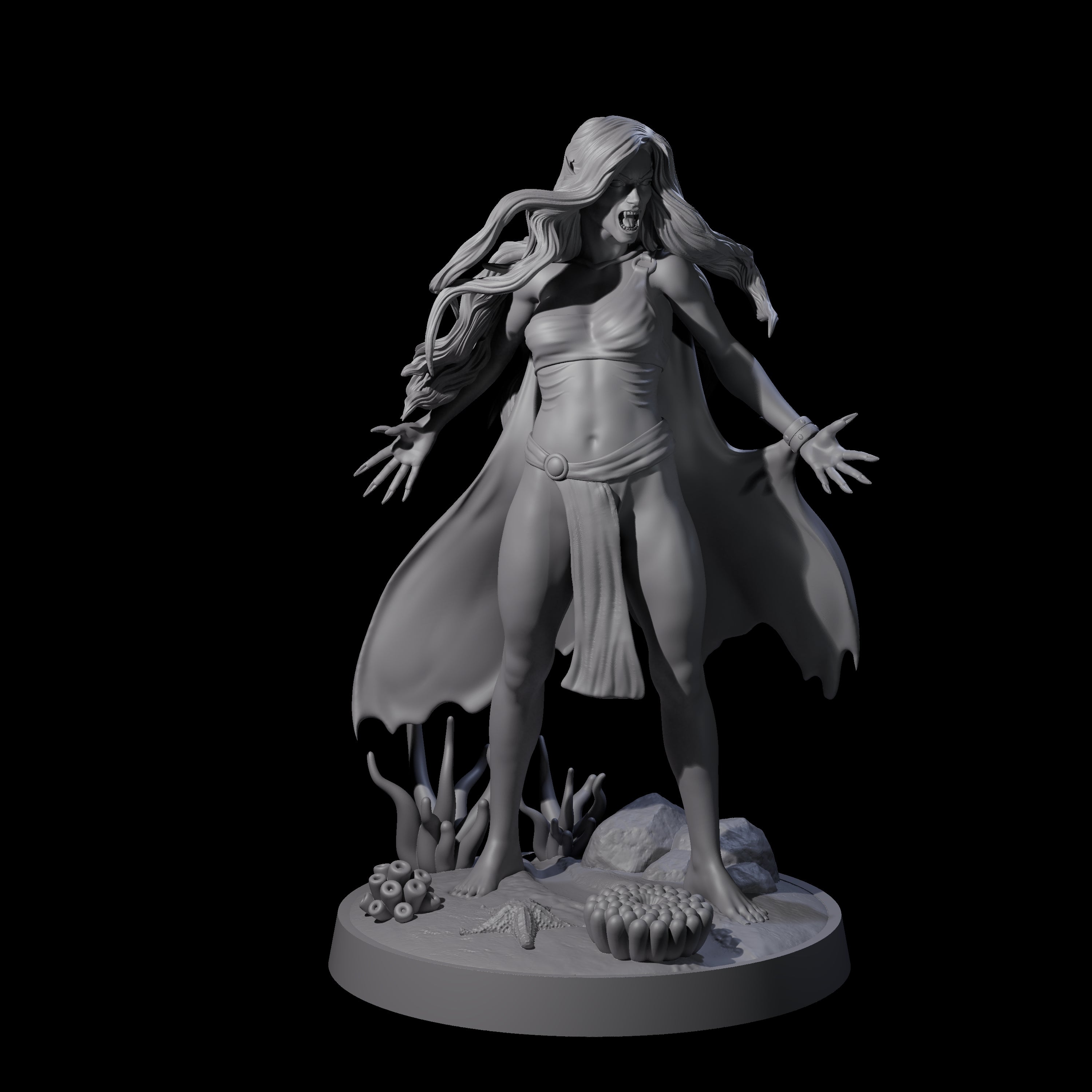 Newly Awaked Vampire Miniature for Dungeons and Dragons, Pathfinder or other TTRPGs