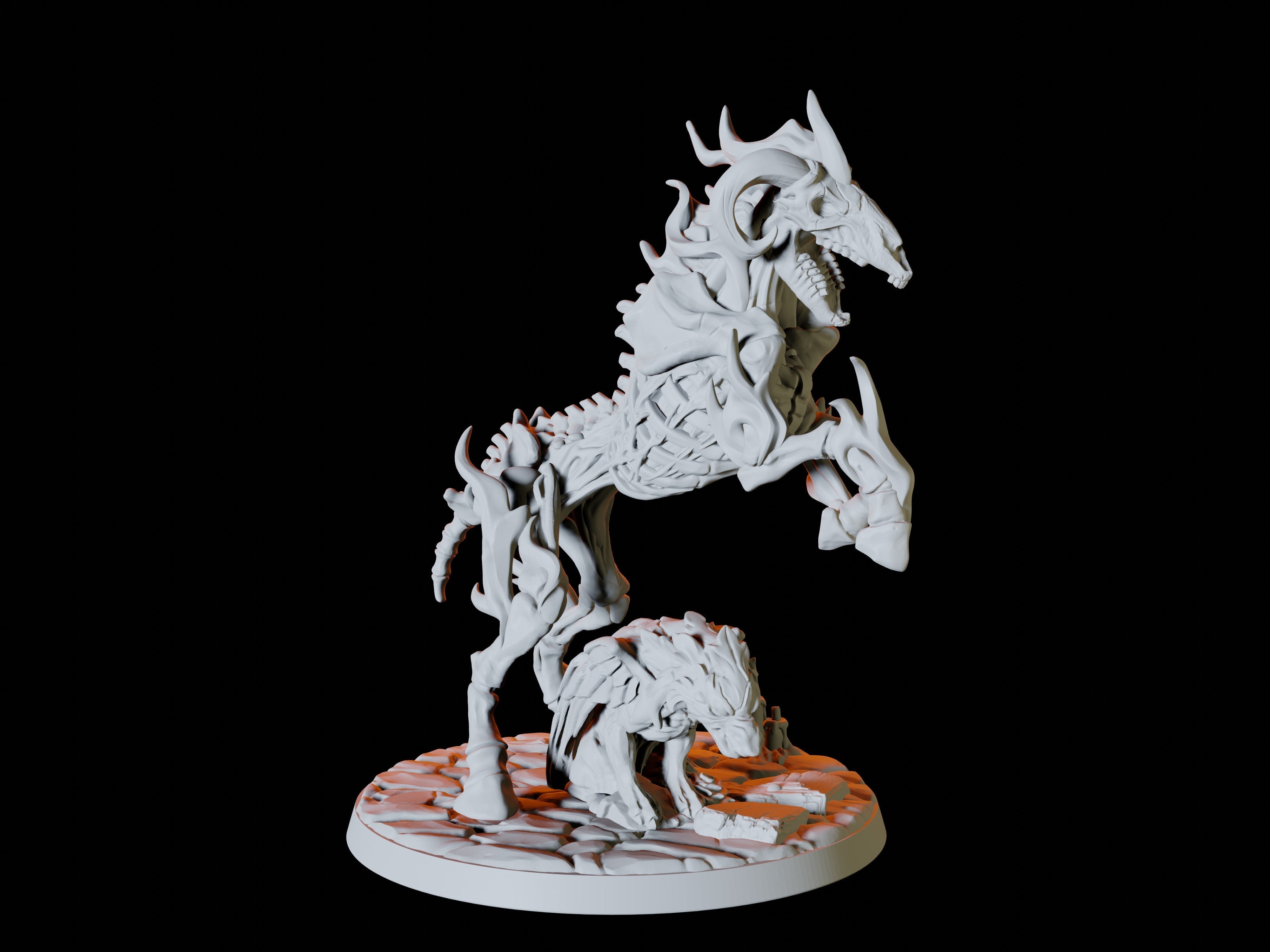 Nightmare Steed Miniature for Dungeons and Dragons - Myth Forged