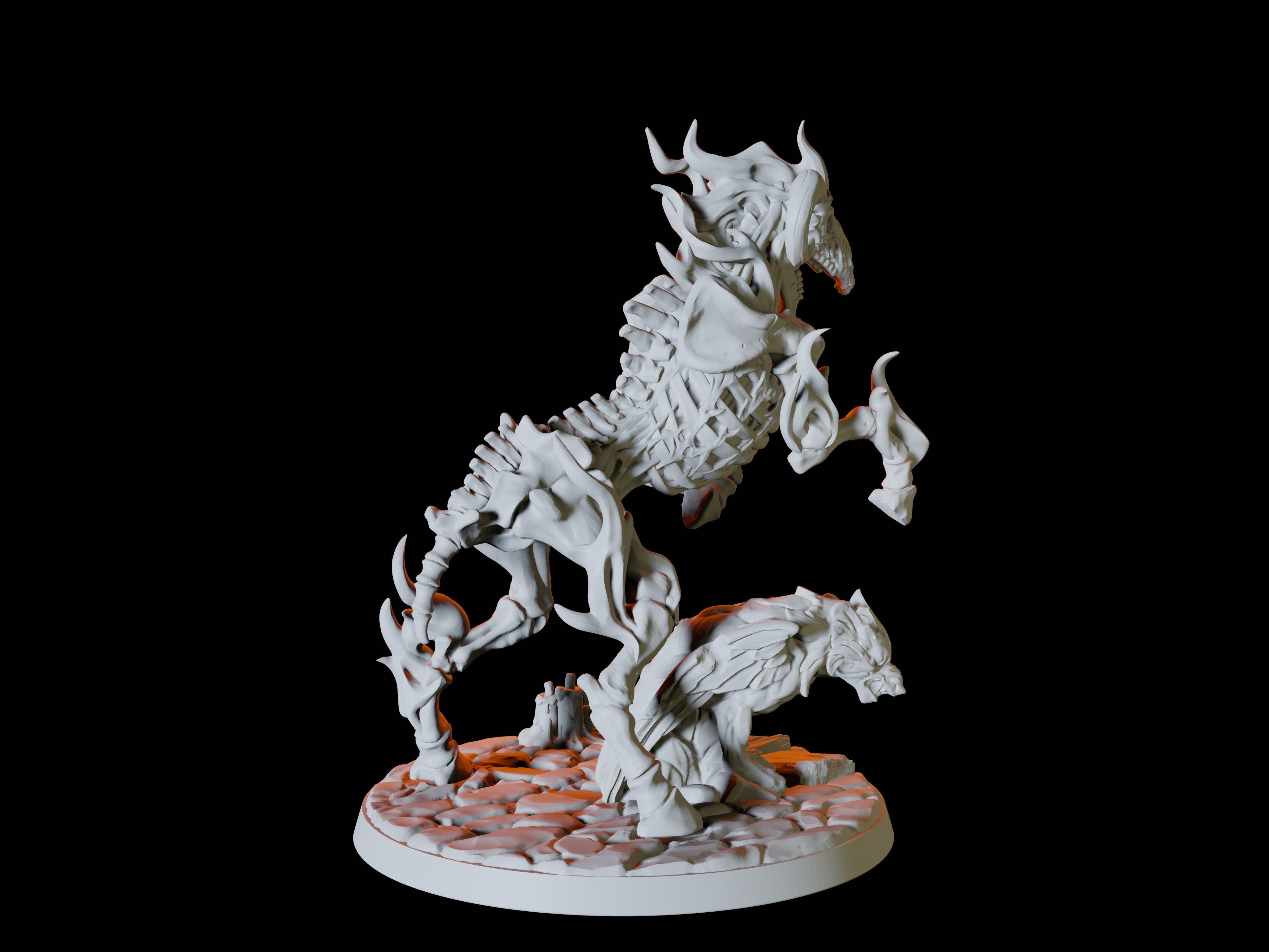 Nightmare Steed Miniature for Dungeons and Dragons - Myth Forged