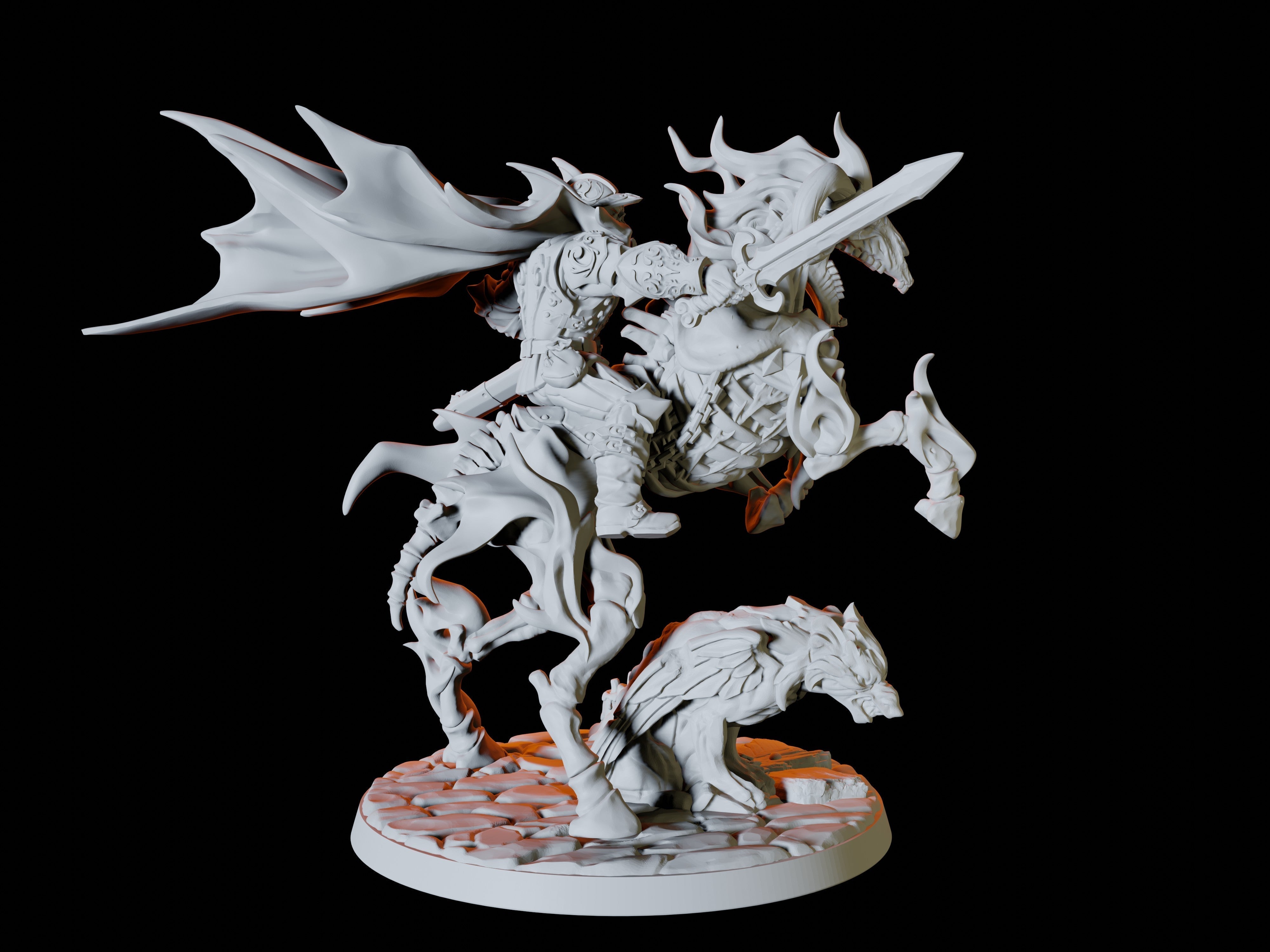 Nightmare Steed Miniature for Dungeons and Dragons - Myth Forged