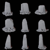 Nine Gravestones Miniature for Dungeons and Dragons, Pathfinder or other TTRPGs