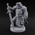 Noble Bear Knight Miniature for Dungeons and Dragons, Pathfinder or other TTRPGs