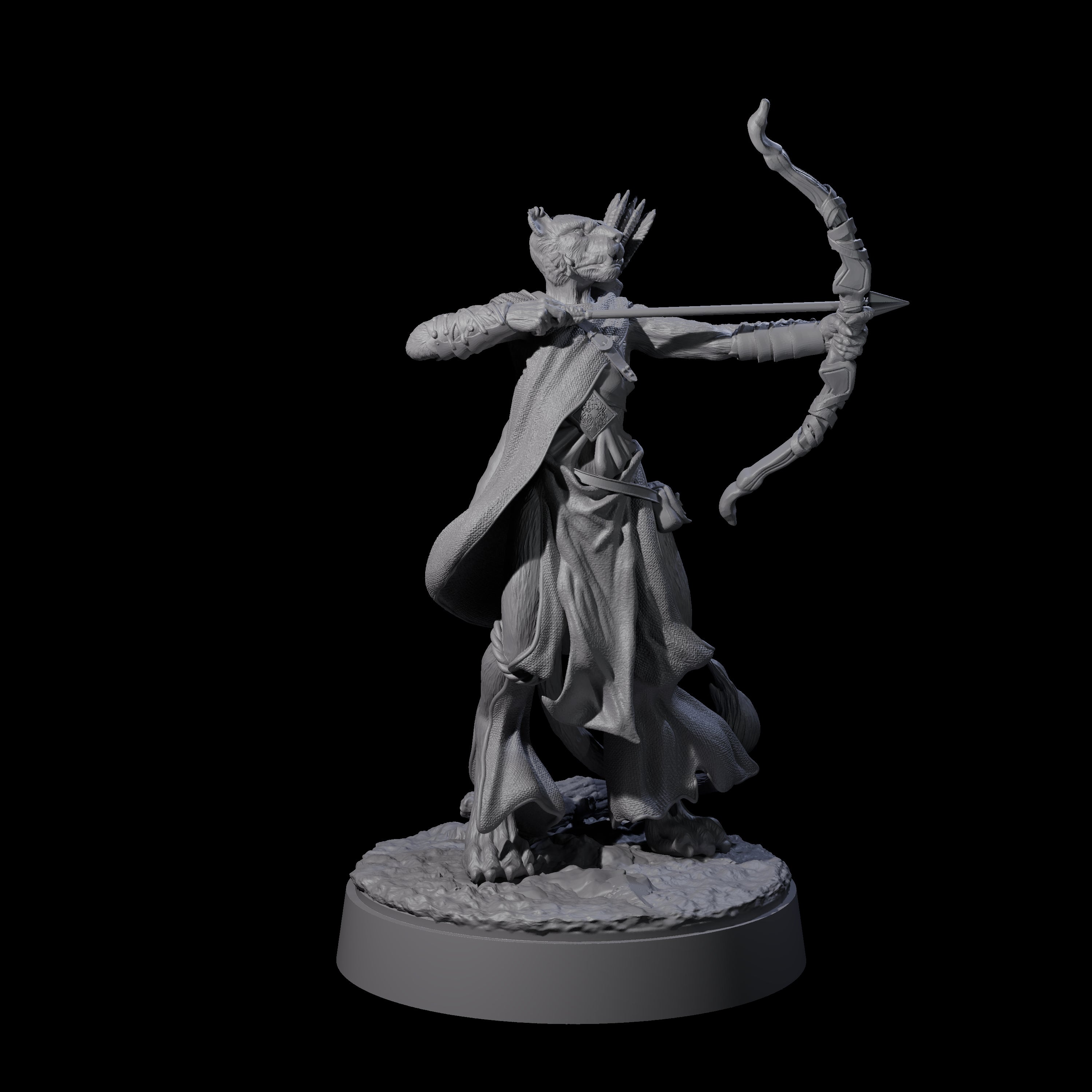 Noble Leonin Huntress A Miniature for Dungeons and Dragons, Pathfinder or other TTRPGs