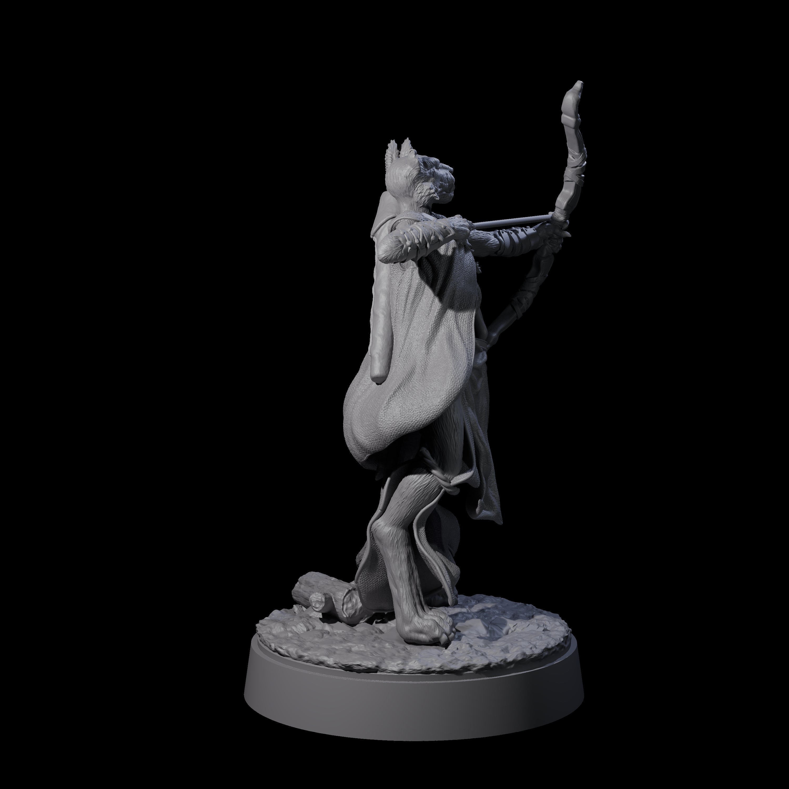 Noble Leonin Huntress A Miniature for Dungeons and Dragons, Pathfinder or other TTRPGs