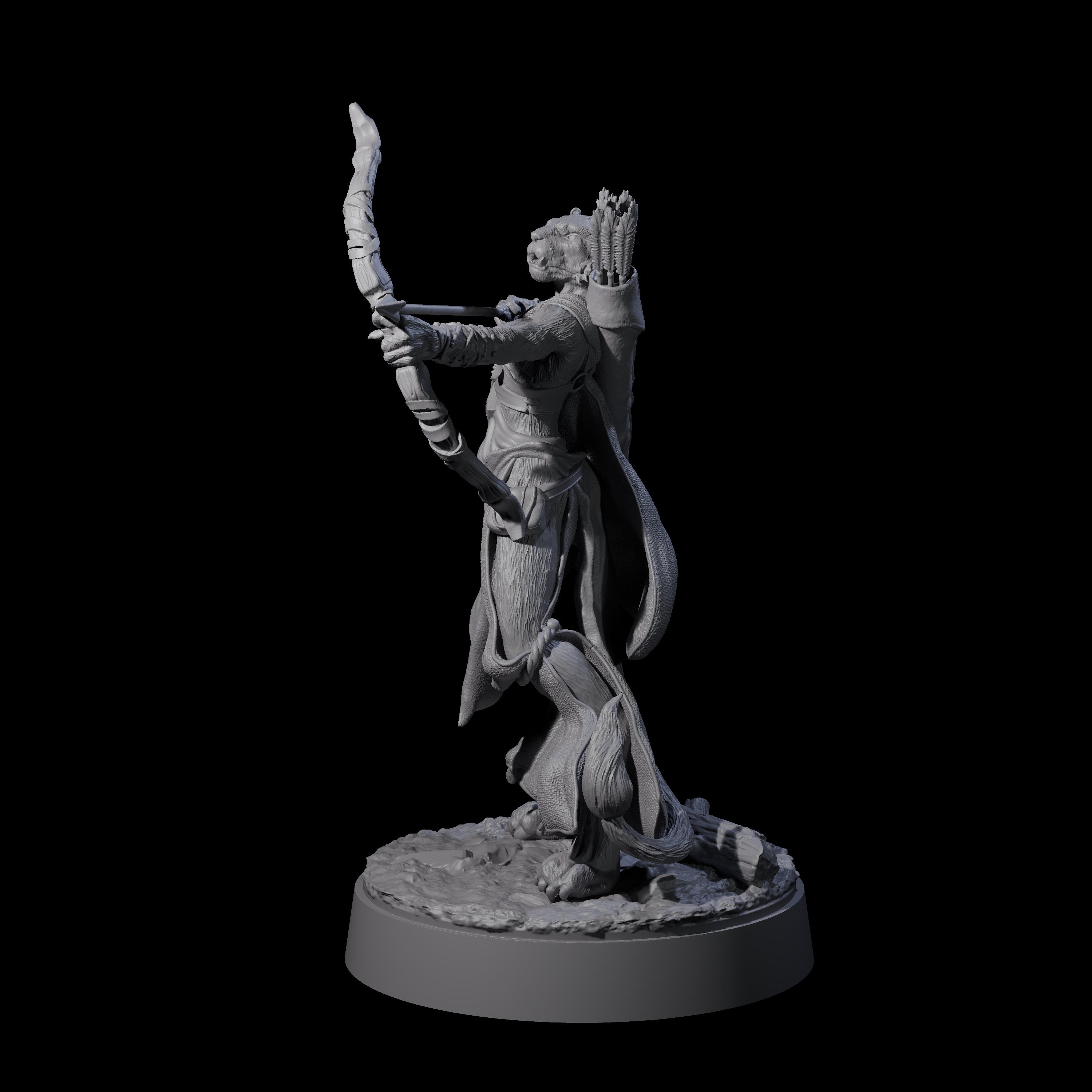 Noble Leonin Huntress A Miniature for Dungeons and Dragons, Pathfinder or other TTRPGs