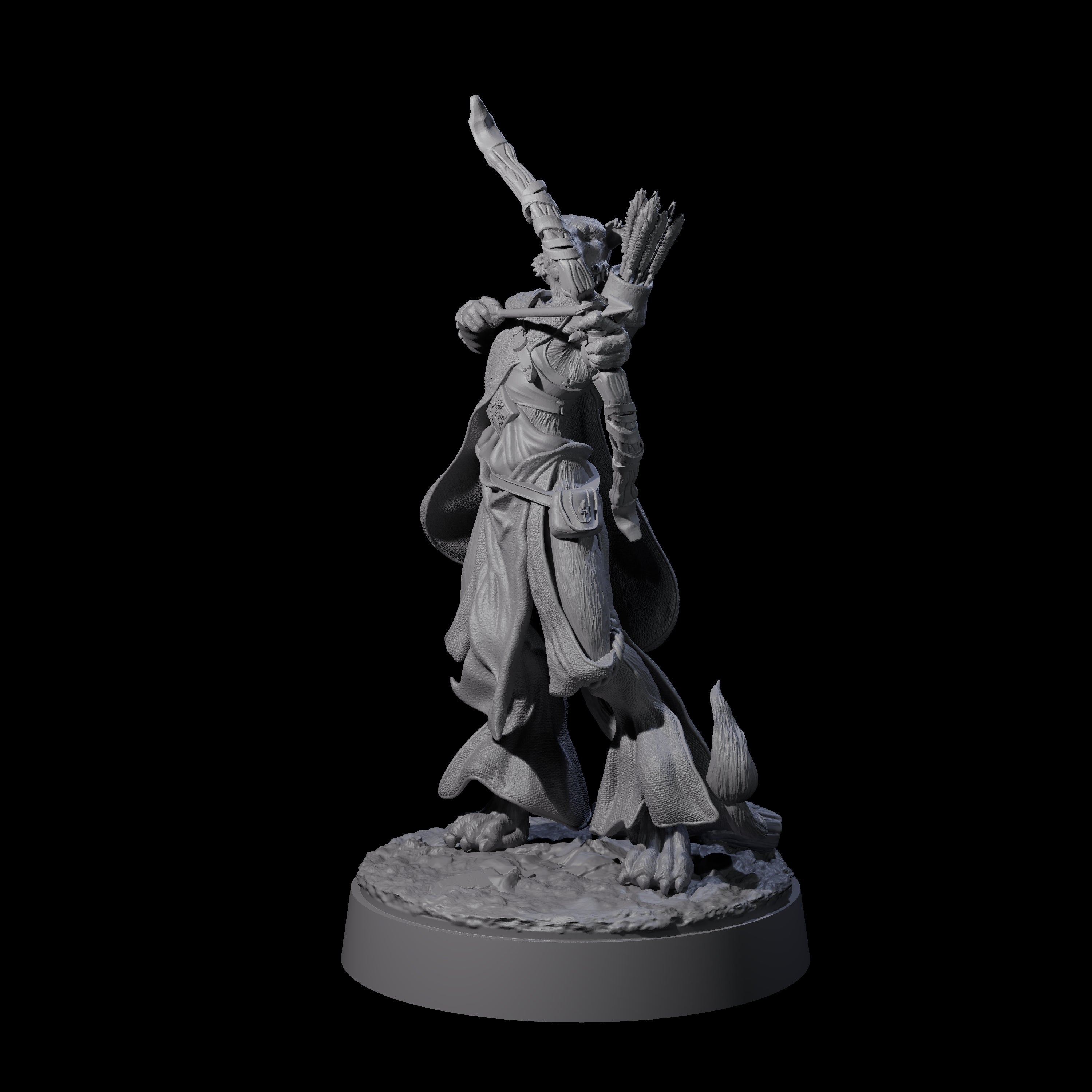 Noble Leonin Huntress A Miniature for Dungeons and Dragons, Pathfinder or other TTRPGs