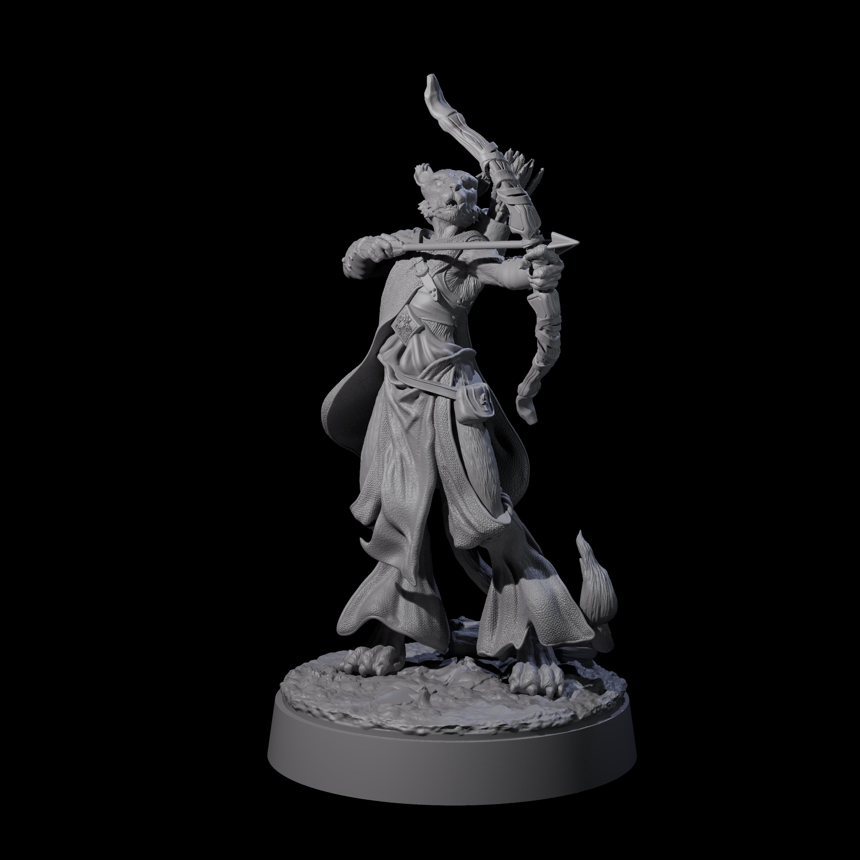 Noble Leonin Huntress A Miniature for Dungeons and Dragons, Pathfinder or other TTRPGs