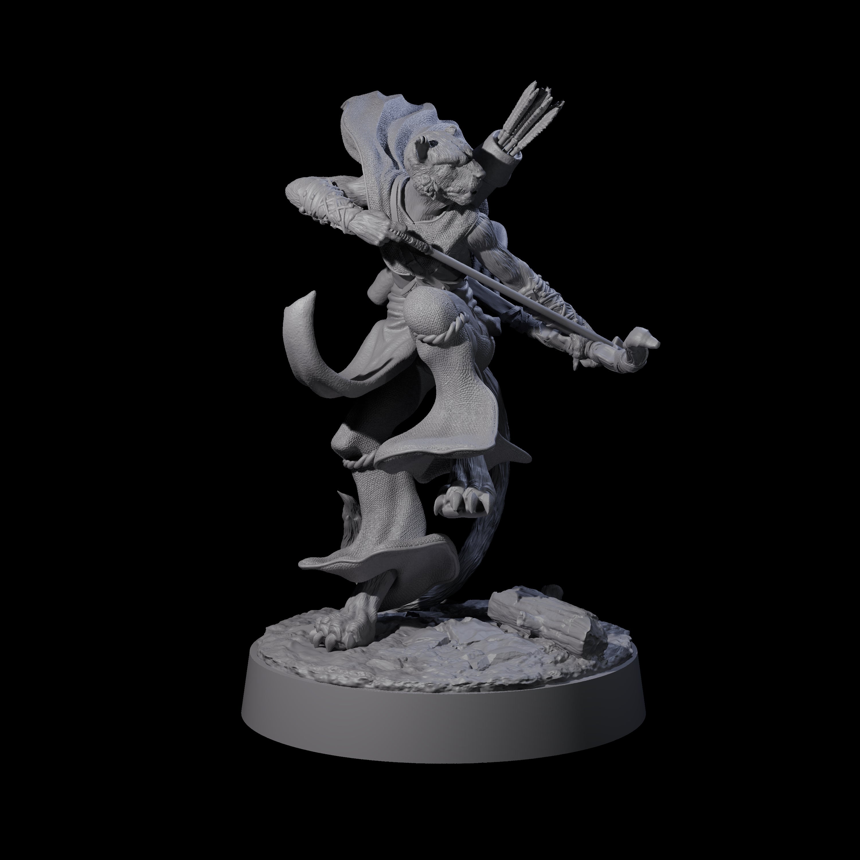 Noble Leonin Huntress B Miniature for Dungeons and Dragons, Pathfinder or other TTRPGs