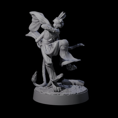 Noble Leonin Huntress B Miniature for Dungeons and Dragons, Pathfinder or other TTRPGs