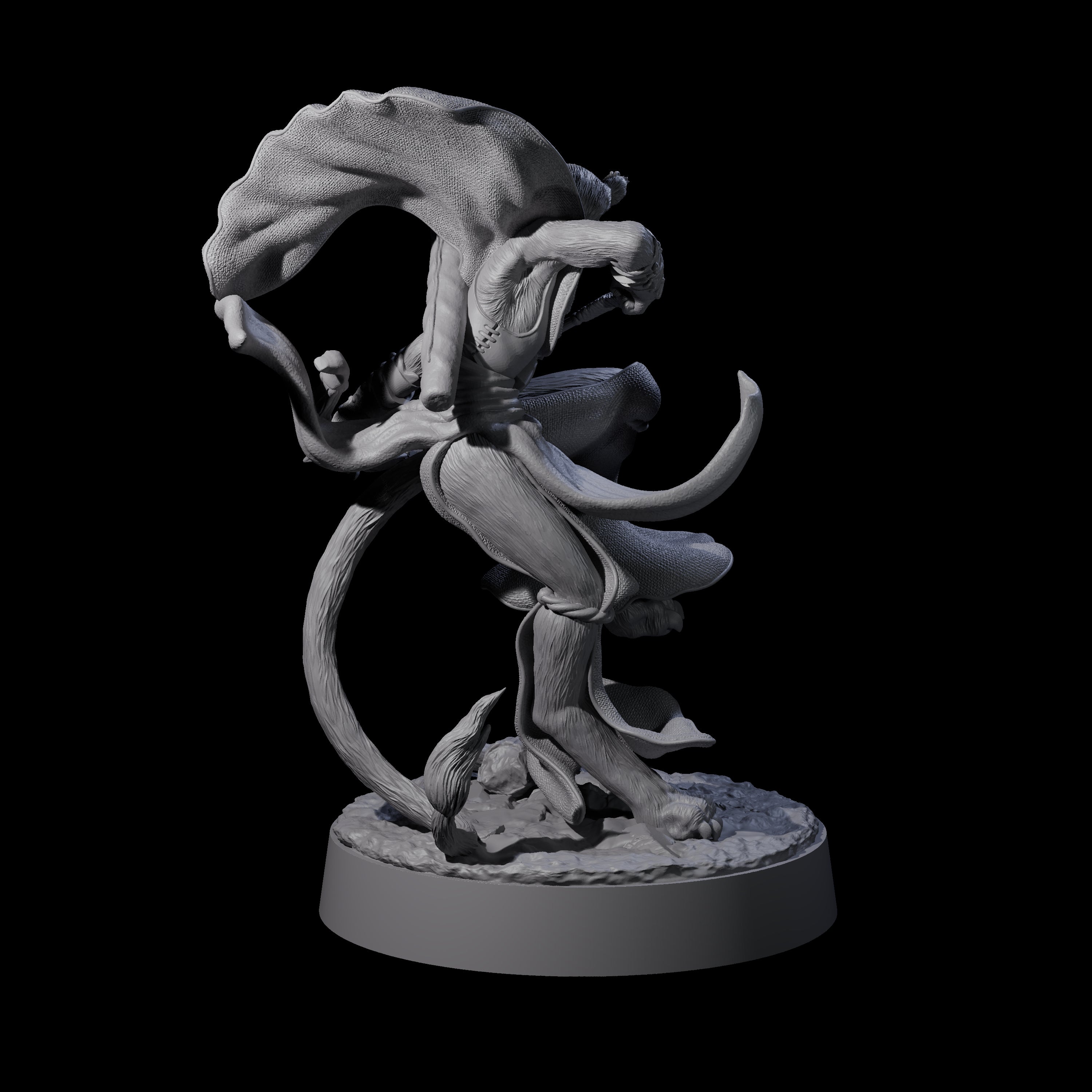 Noble Leonin Huntress B Miniature for Dungeons and Dragons, Pathfinder or other TTRPGs