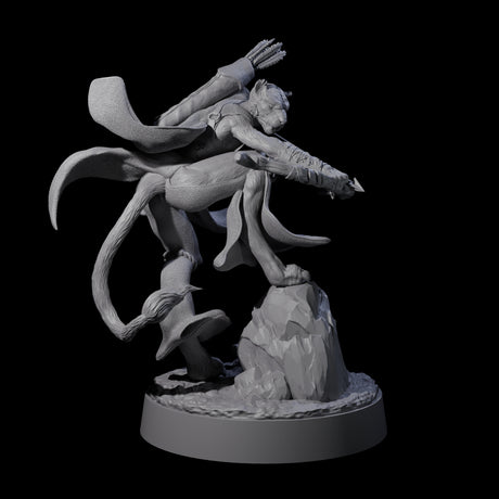 Noble Leonin Huntress D Miniature for Dungeons and Dragons, Pathfinder or other TTRPGs