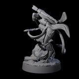Noble Leonin Huntress D Miniature for Dungeons and Dragons, Pathfinder or other TTRPGs