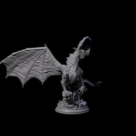 Noble Metallic Dragon Miniature for Dungeons and Dragons, Pathfinder or other TTRPGs