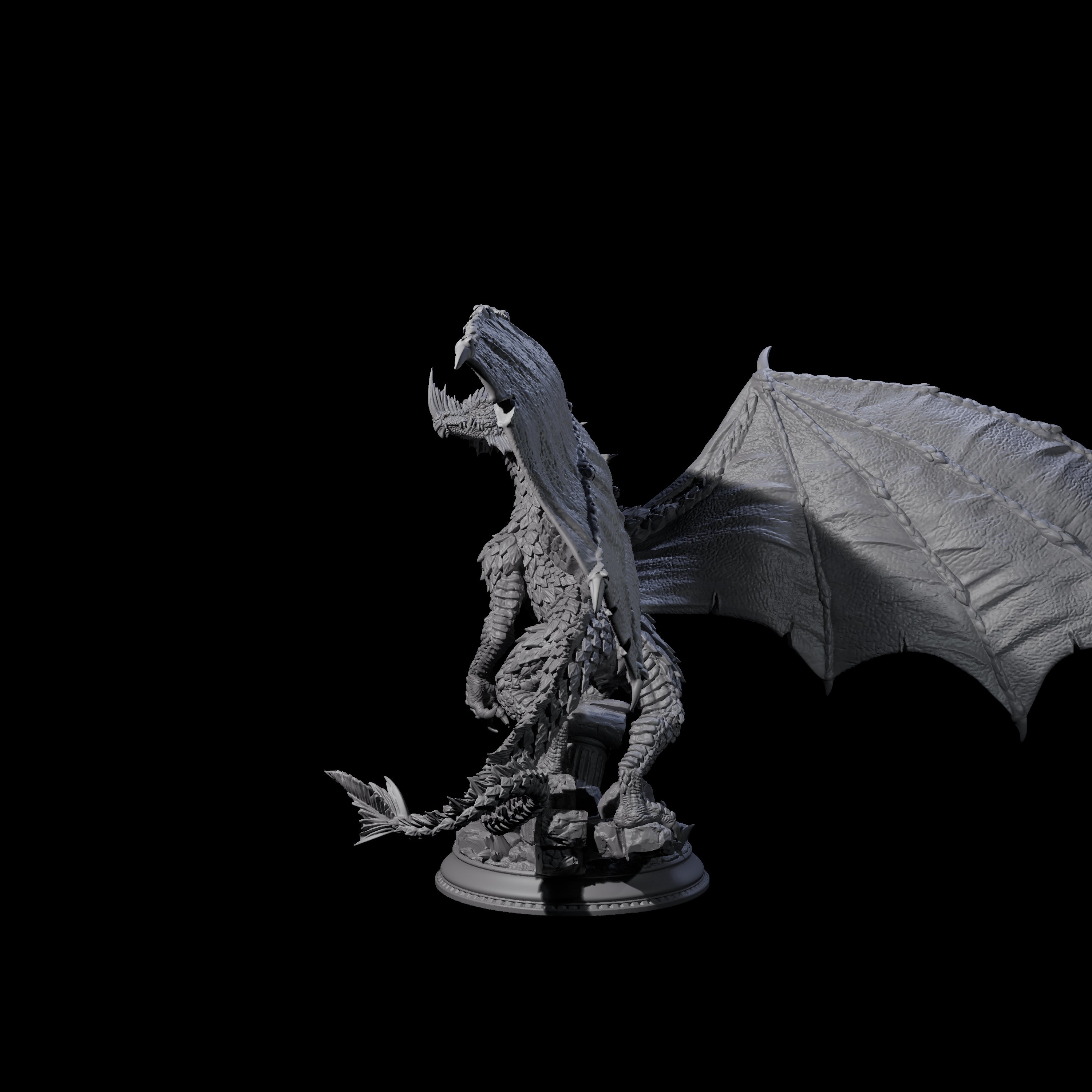 Noble Metallic Dragon Miniature for Dungeons and Dragons, Pathfinder or other TTRPGs