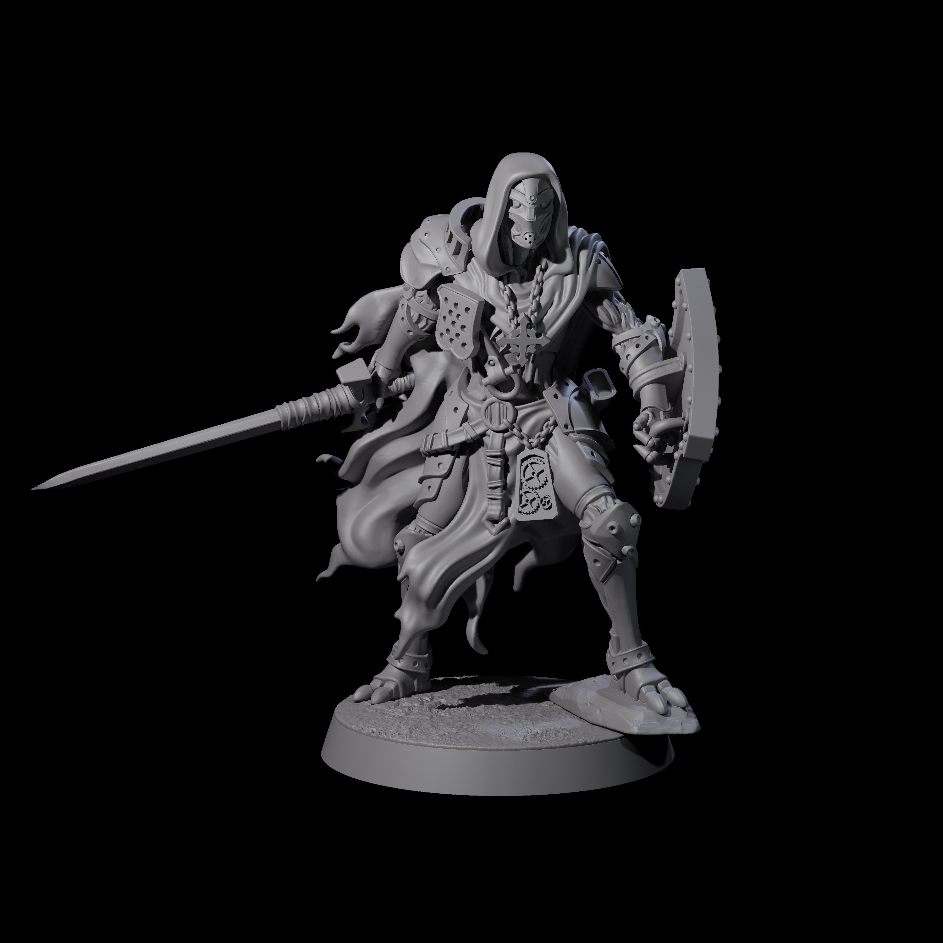 Noble Warforged Templar A Miniature for Dungeons and Dragons, Pathfinder or other TTRPGs