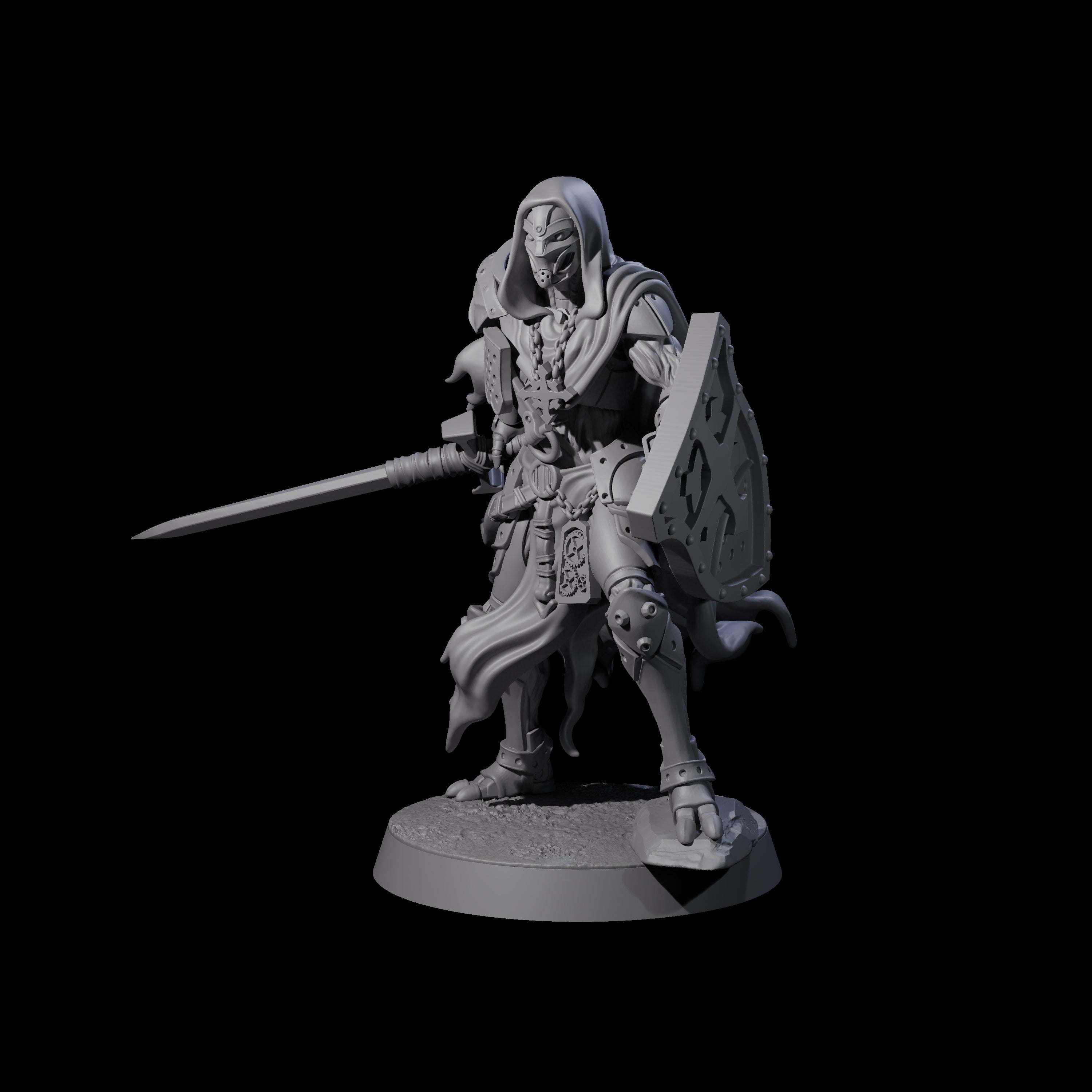 Noble Warforged Templar A Miniature for Dungeons and Dragons, Pathfinder or other TTRPGs
