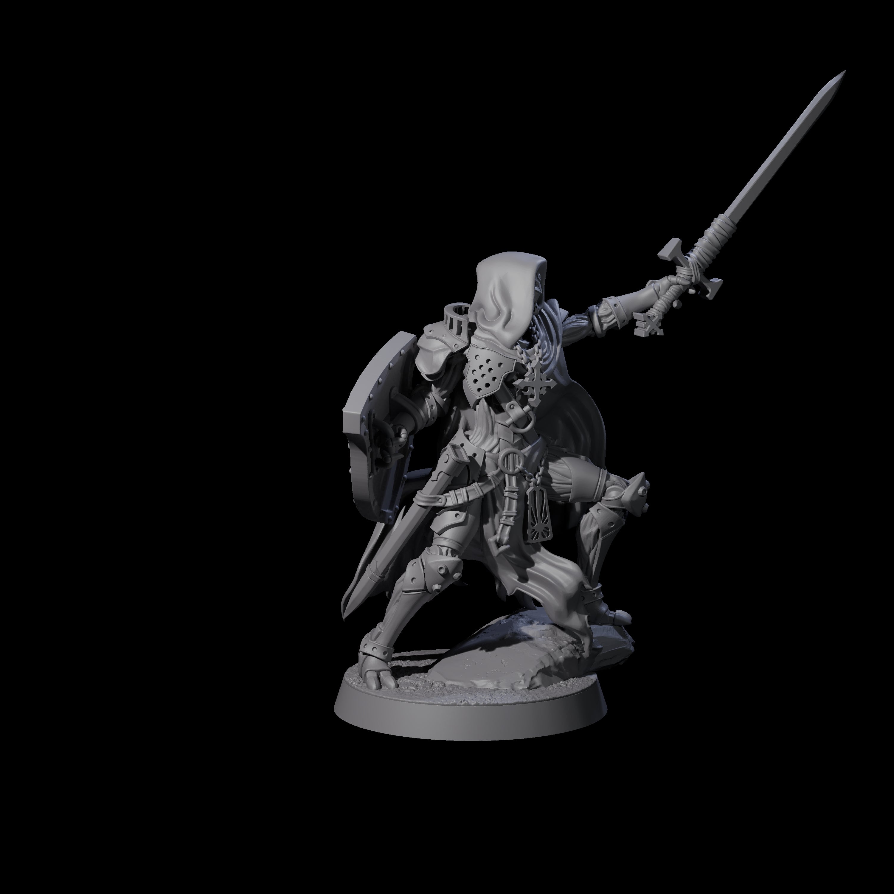 Noble Warforged Templar B Miniature for Dungeons and Dragons, Pathfinder or other TTRPGs
