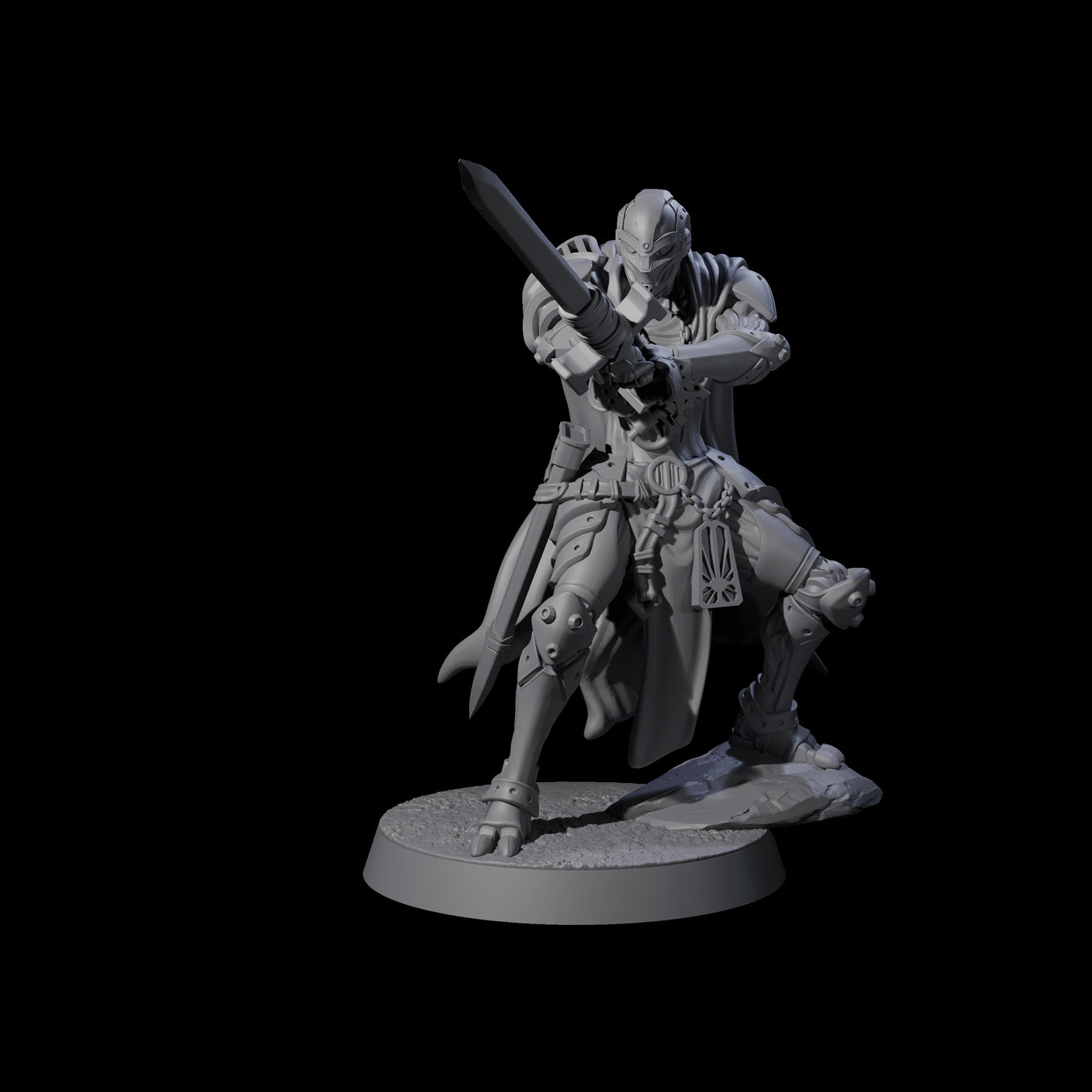 Noble Warforged Templar C Miniature for Dungeons and Dragons, Pathfinder or other TTRPGs
