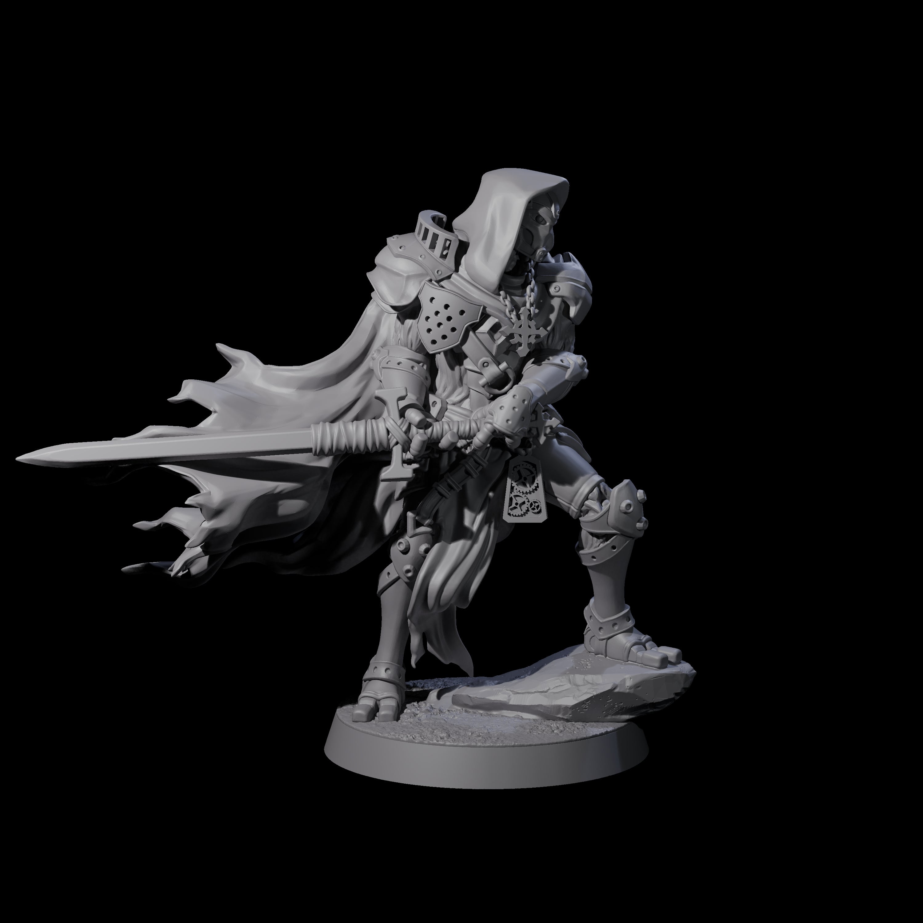 Noble Warforged Templar D Miniature for Dungeons and Dragons, Pathfinder or other TTRPGs