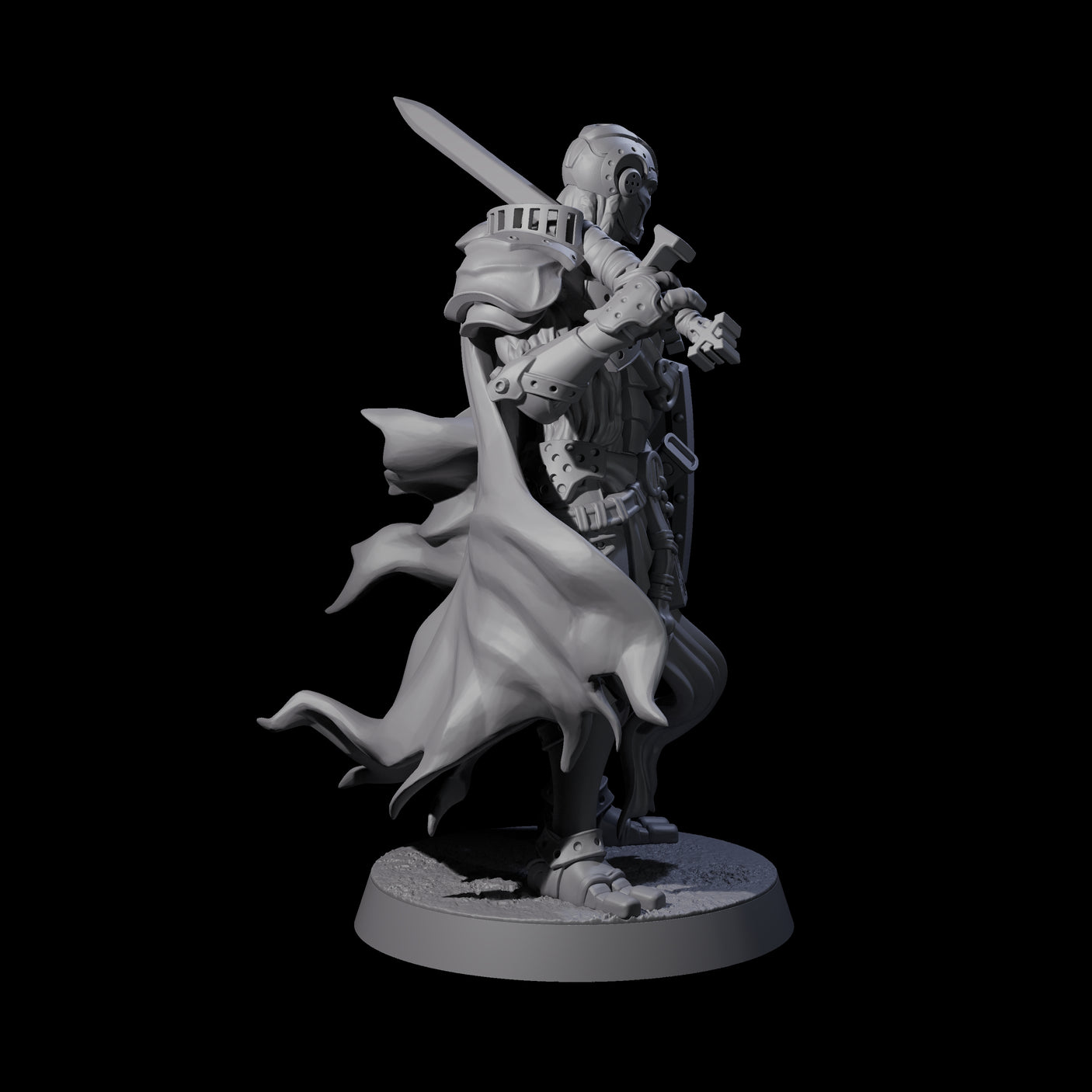 Noble Warforged Templar E Miniature for Dungeons and Dragons, Pathfinder or other TTRPGs