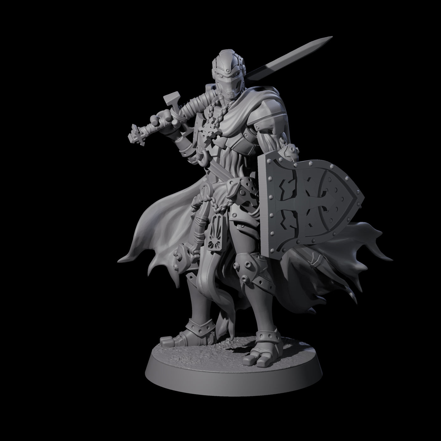 Noble Warforged Templar E Miniature for Dungeons and Dragons, Pathfinder or other TTRPGs