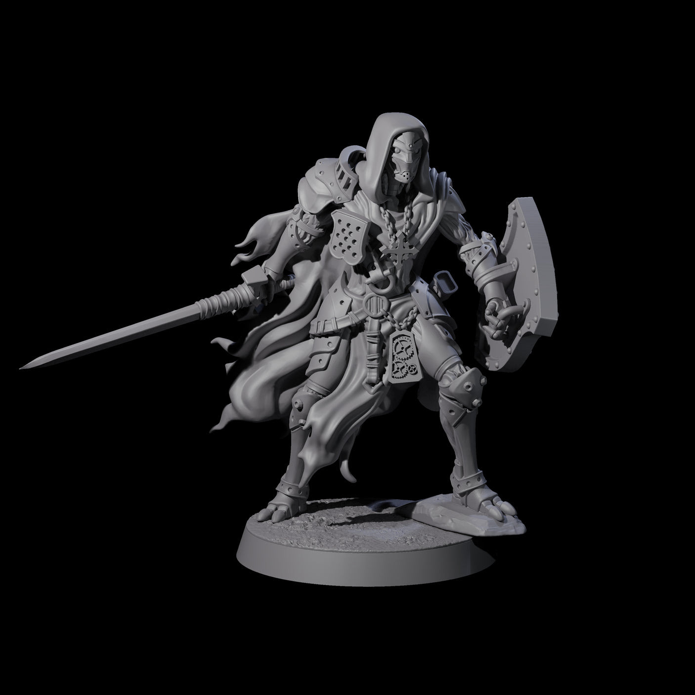 Noble Warforged Templars Miniature for Dungeons and Dragons, Pathfinder or other TTRPGs