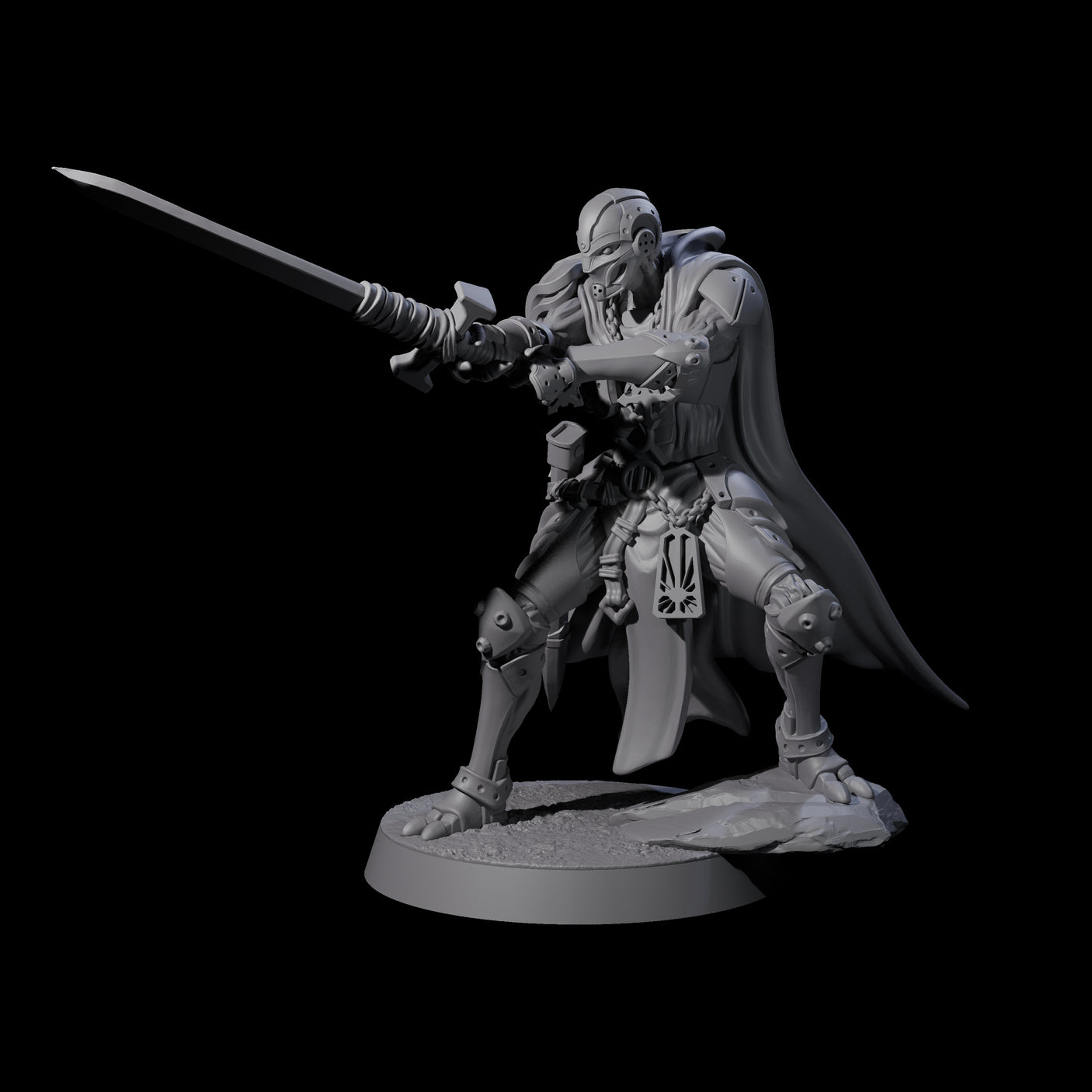 Noble Warforged Templars Miniature for Dungeons and Dragons, Pathfinder or other TTRPGs