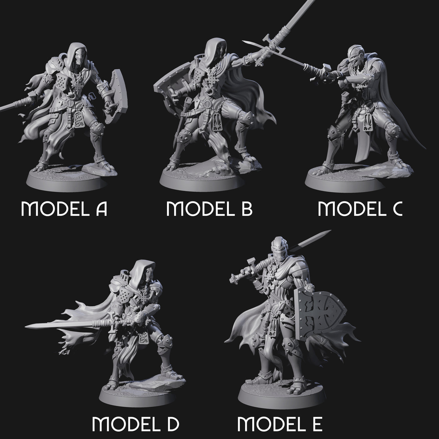 Noble Warforged Templars Miniature for Dungeons and Dragons, Pathfinder or other TTRPGs