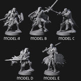 Noble Warforged Templars Miniature for Dungeons and Dragons, Pathfinder or other TTRPGs