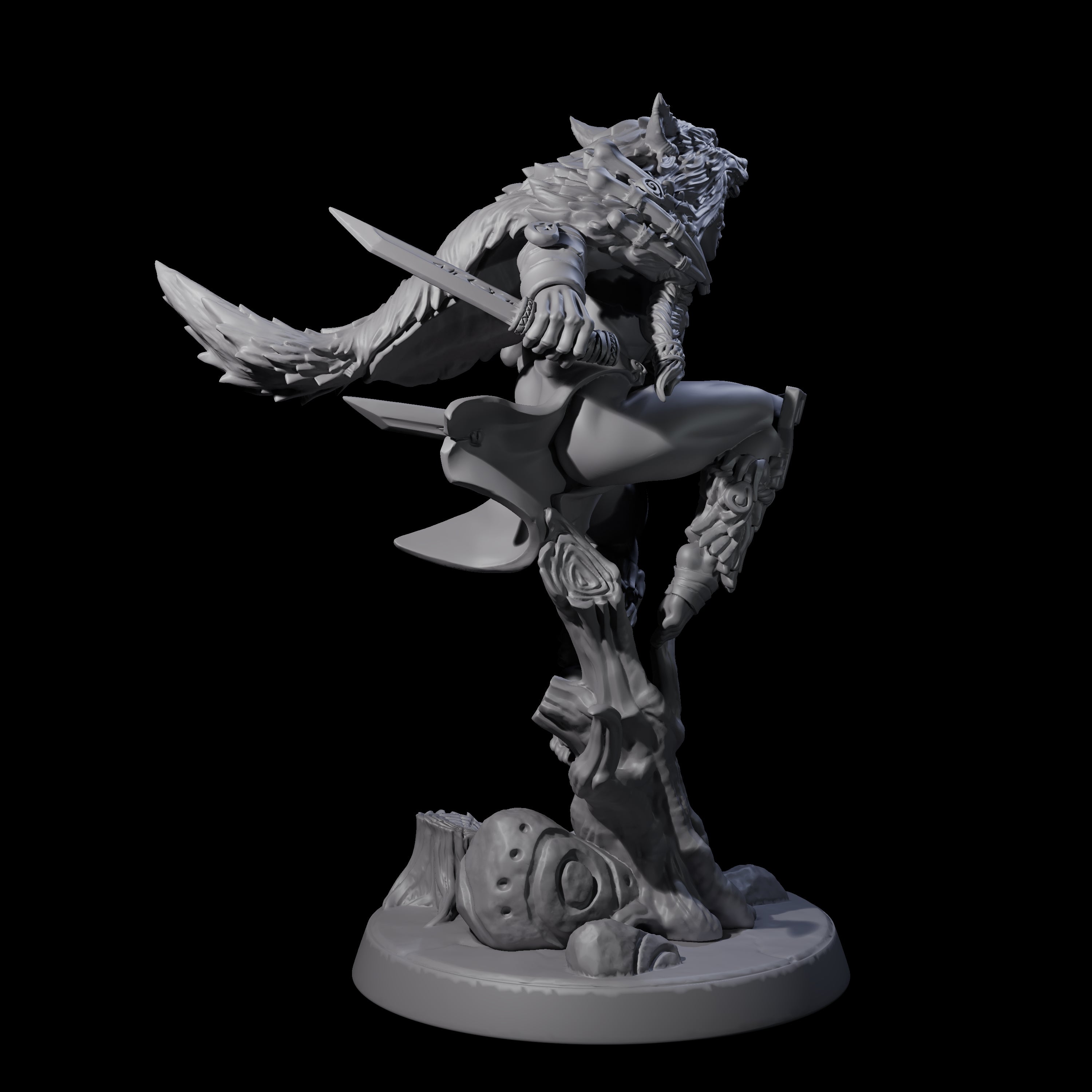 Northern Huntress Miniature for Dungeons and Dragons, Pathfinder or other TTRPGs