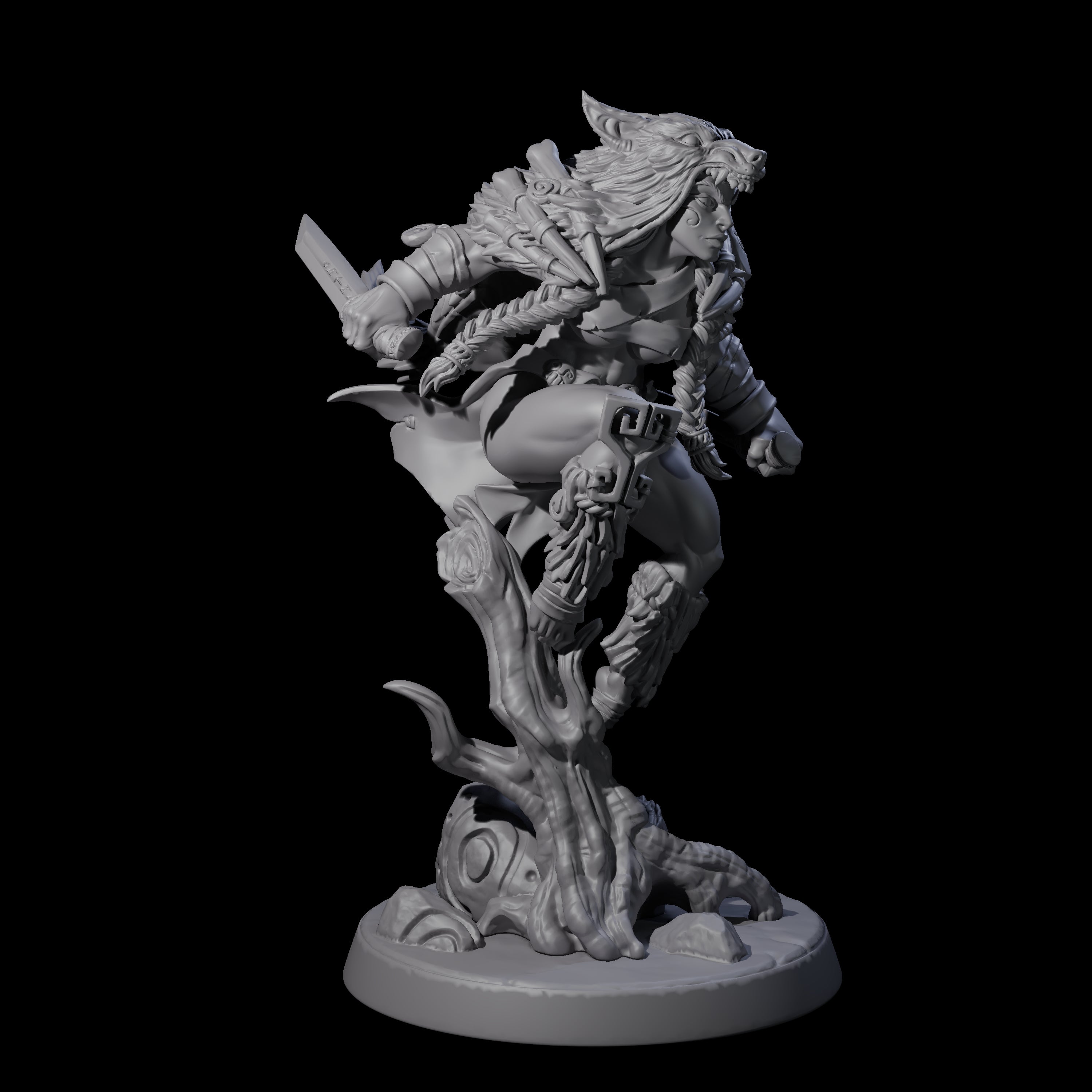 Northern Huntress Miniature for Dungeons and Dragons, Pathfinder or other TTRPGs