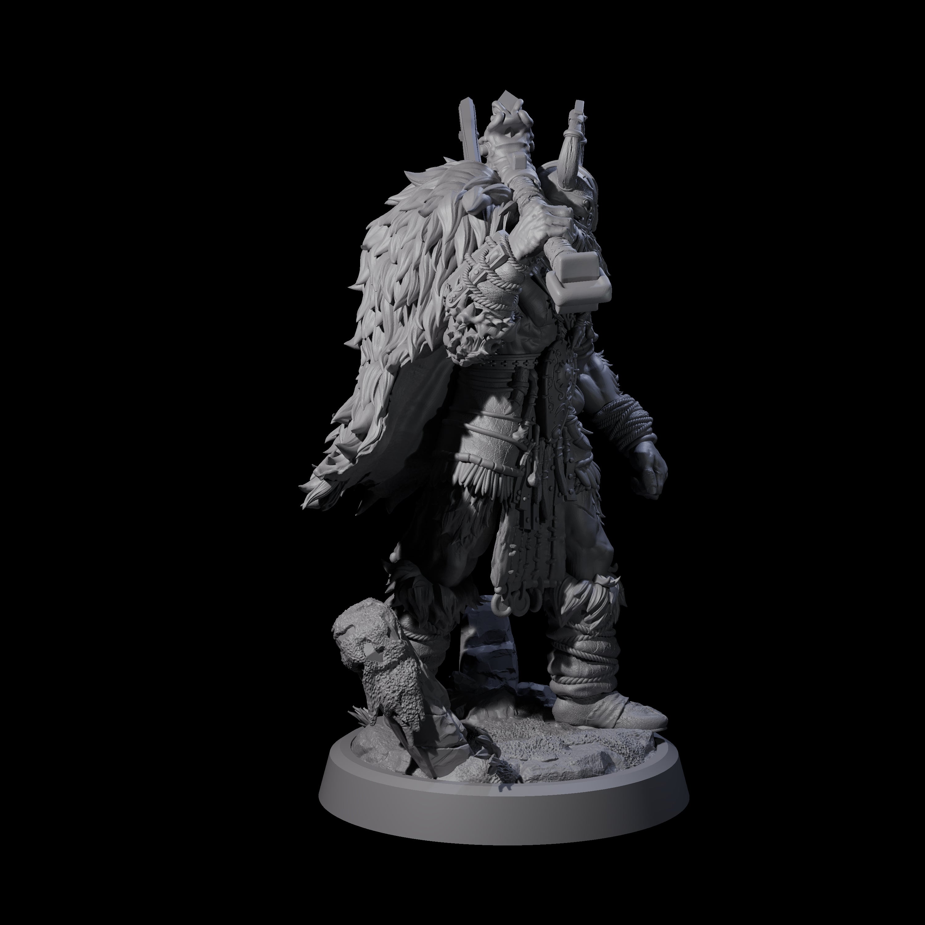 Northern Tribe Barbarian Miniature for Dungeons and Dragons, Pathfinder or other TTRPGs