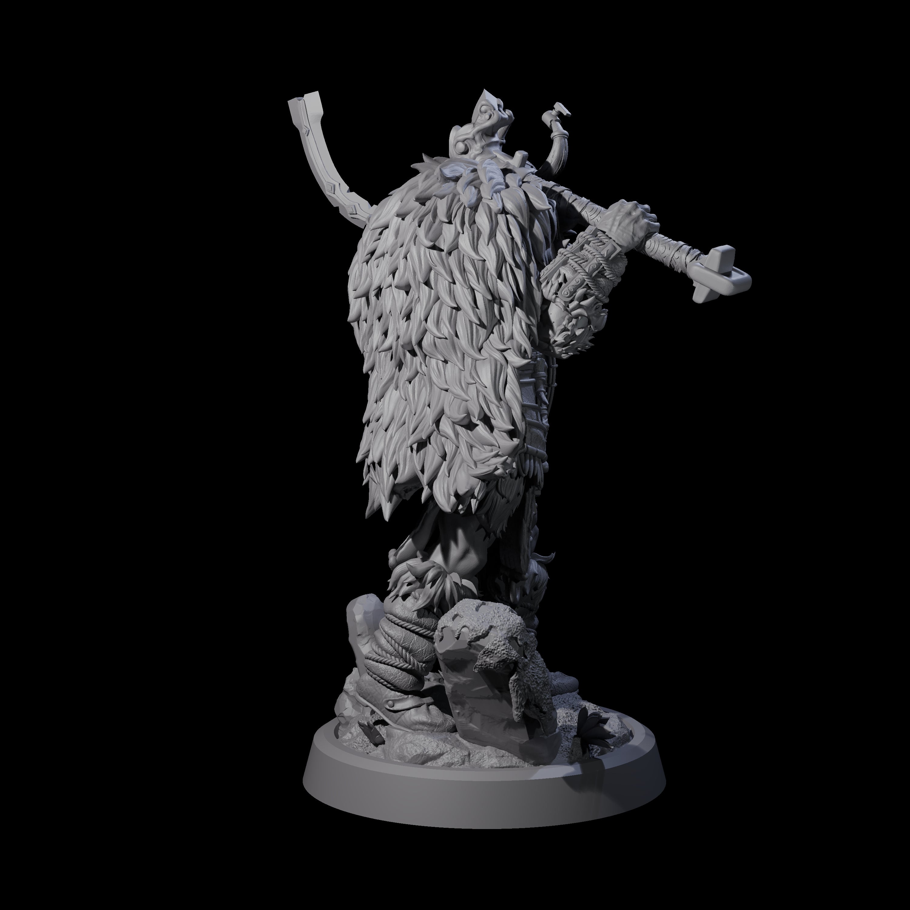 Northern Tribe Barbarian Miniature for Dungeons and Dragons, Pathfinder or other TTRPGs