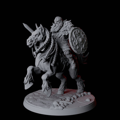 Northman Warrior Horseman A Miniature for Dungeons and Dragons, Pathfinder or other TTRPGs